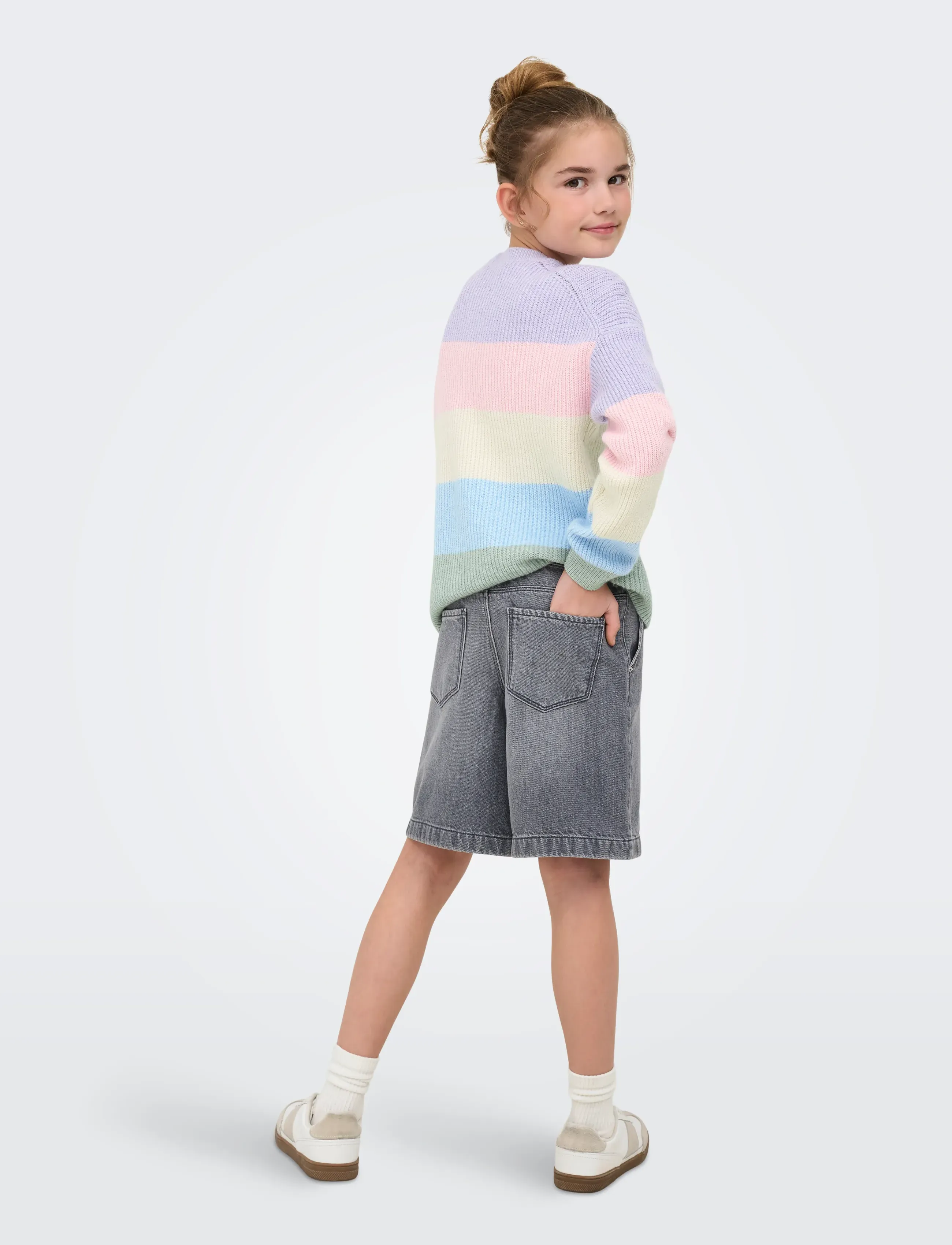 Kids Only - KOGSANDY L/S STRIPE PULLOVER KNT NOOS - trøjer - lavendula - 3
