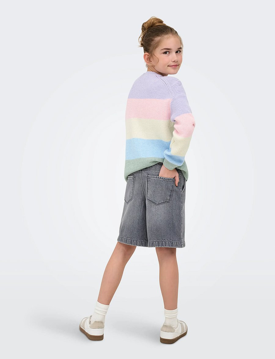 Kids Only - KOGSANDY L/S STRIPE PULLOVER KNT NOOS - trøjer - lavendula - 3