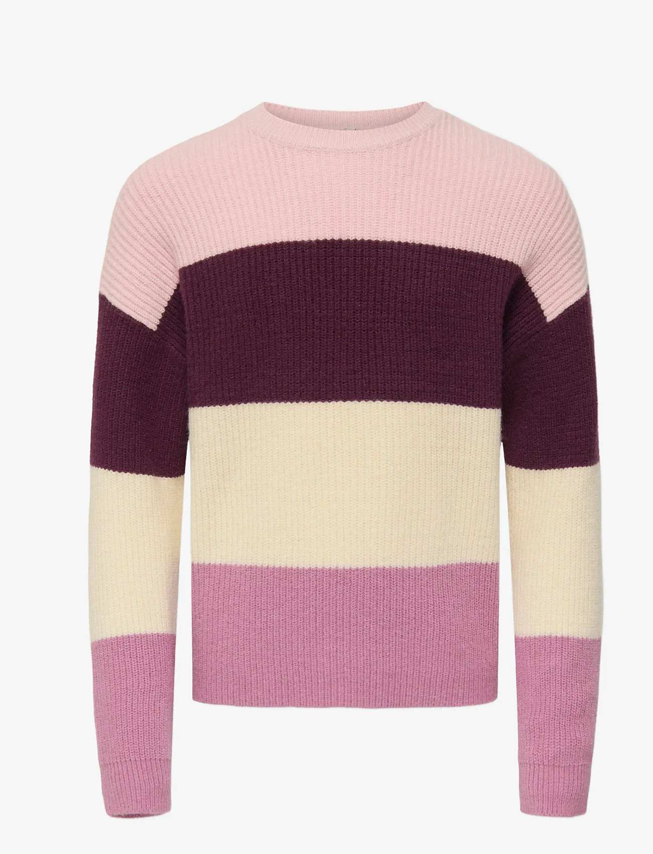 Kids Only - KOGSANDY L/S STRIPE PULLOVER KNT NOOS - pullover - mauve wine - 1