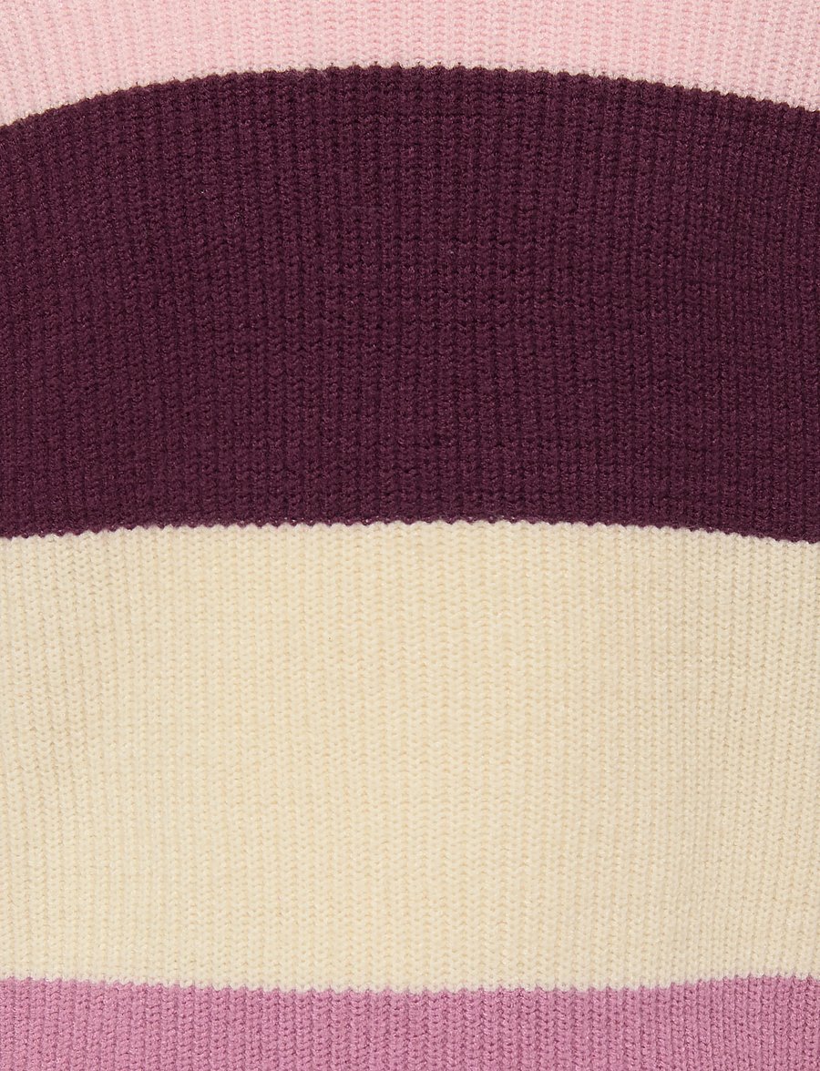 Kids Only - KOGSANDY L/S STRIPE PULLOVER KNT NOOS - trøjer - mauve wine - 4