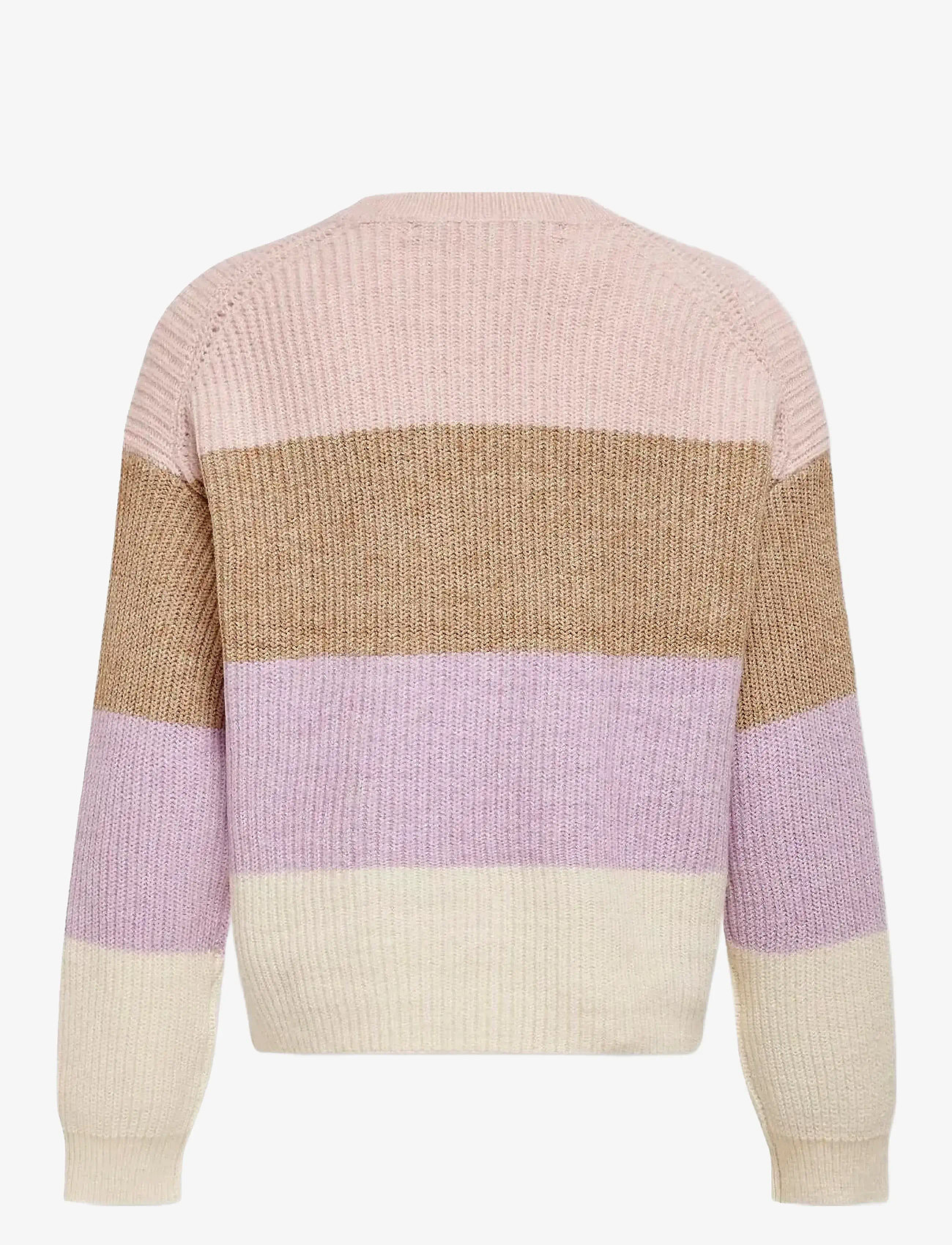 Kids Only - KOGSANDY L/S STRIPE PULLOVER KNT NOOS - efterårstøj - sepia rose - 1