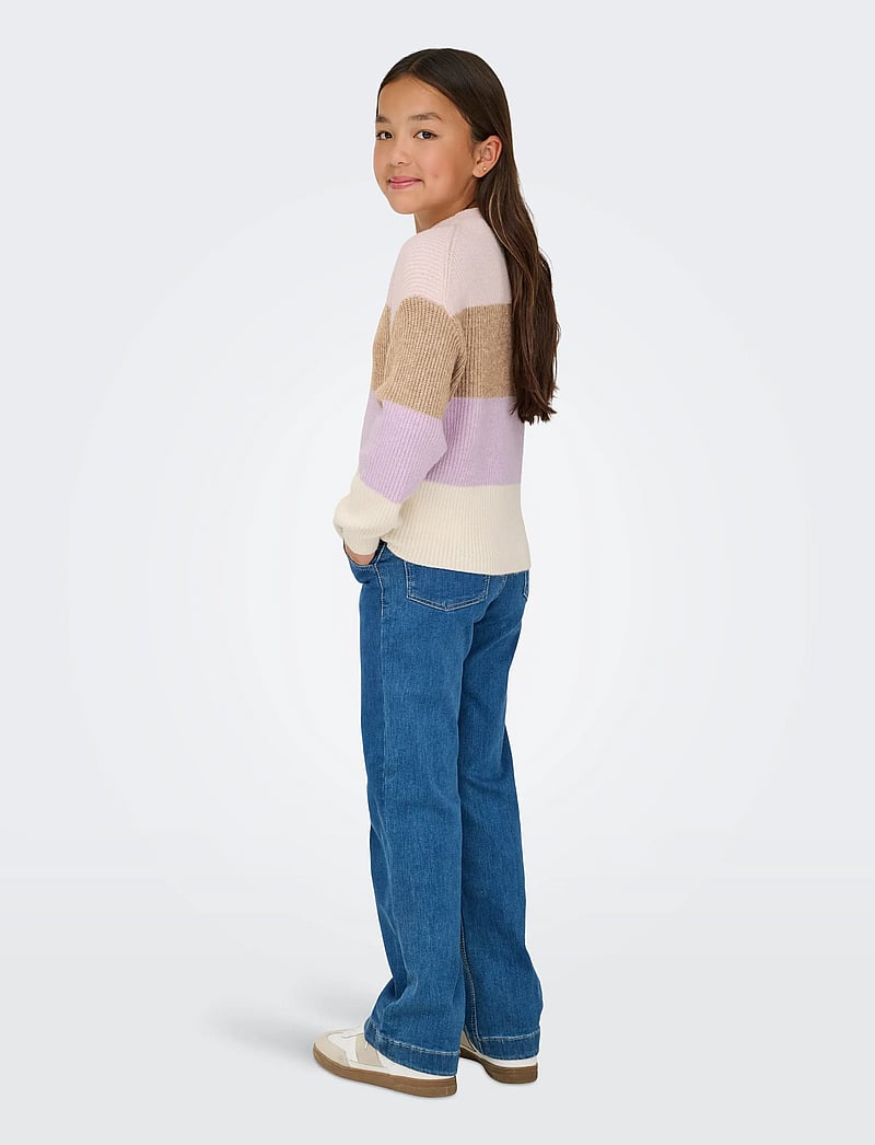 Kids Only - KOGSANDY L/S STRIPE PULLOVER KNT NOOS - jumpers - sepia rose - 3