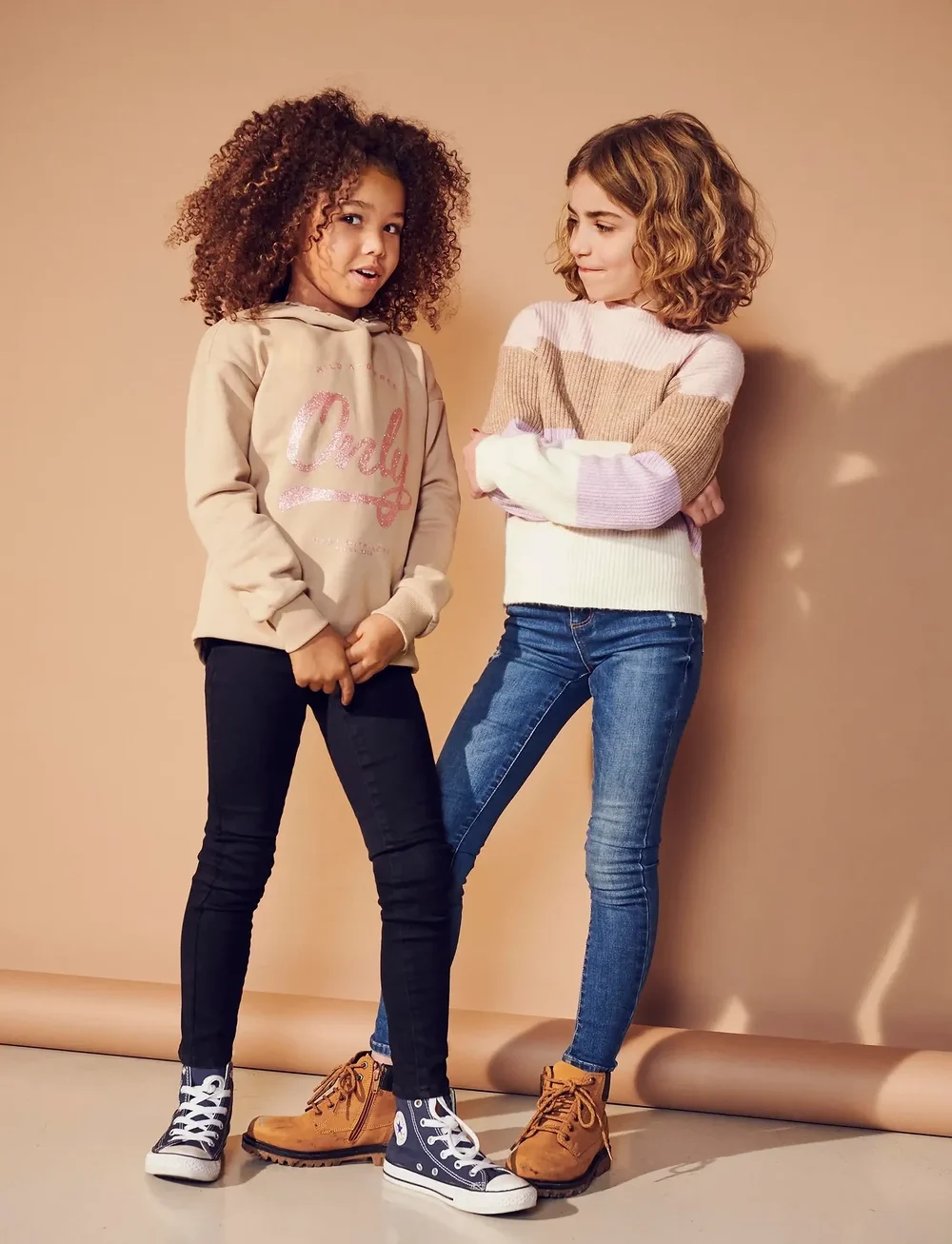 Kids Only - KONSANDY L/S STRIPE PULLOVER CP KNT - džemprid - sepia rose - 3
