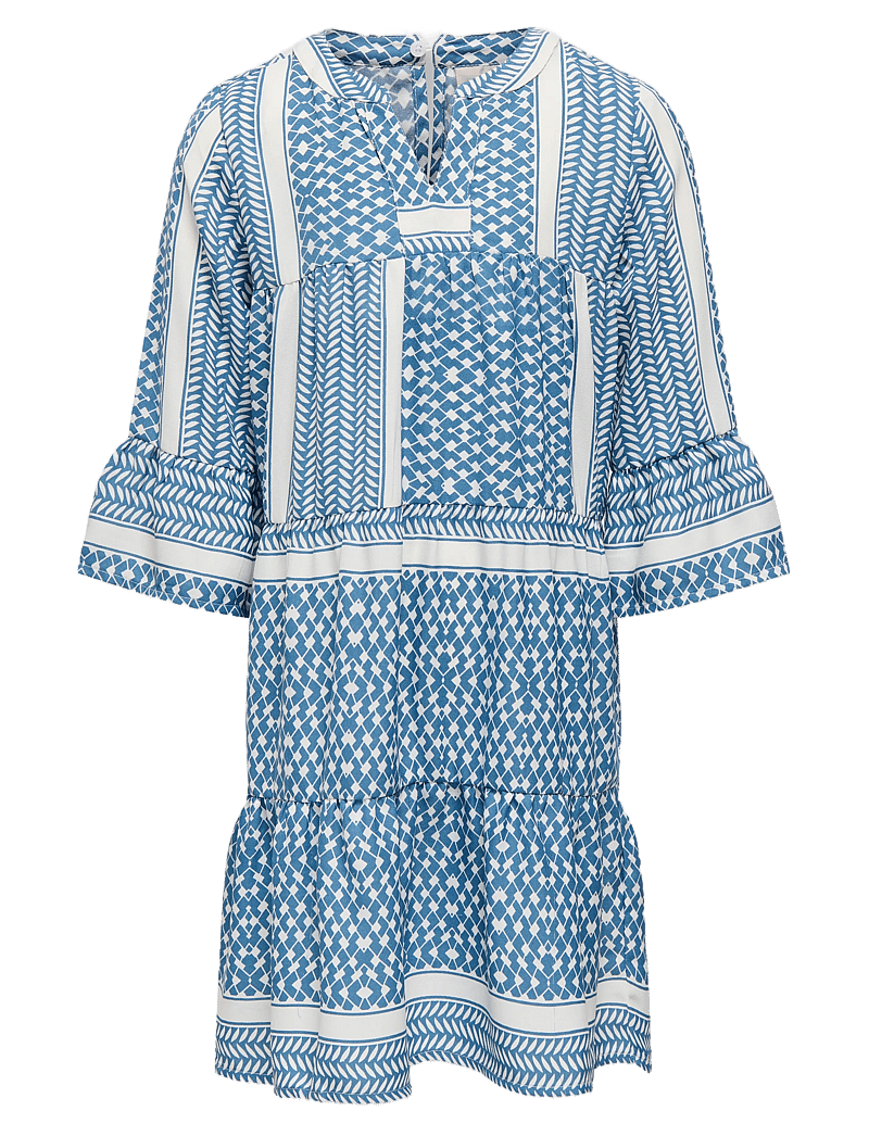Kids Only - KOGALBERTE LIFE 3/4 DRESS PTM - langärmelige freizeitkleider - coronet blue - 1