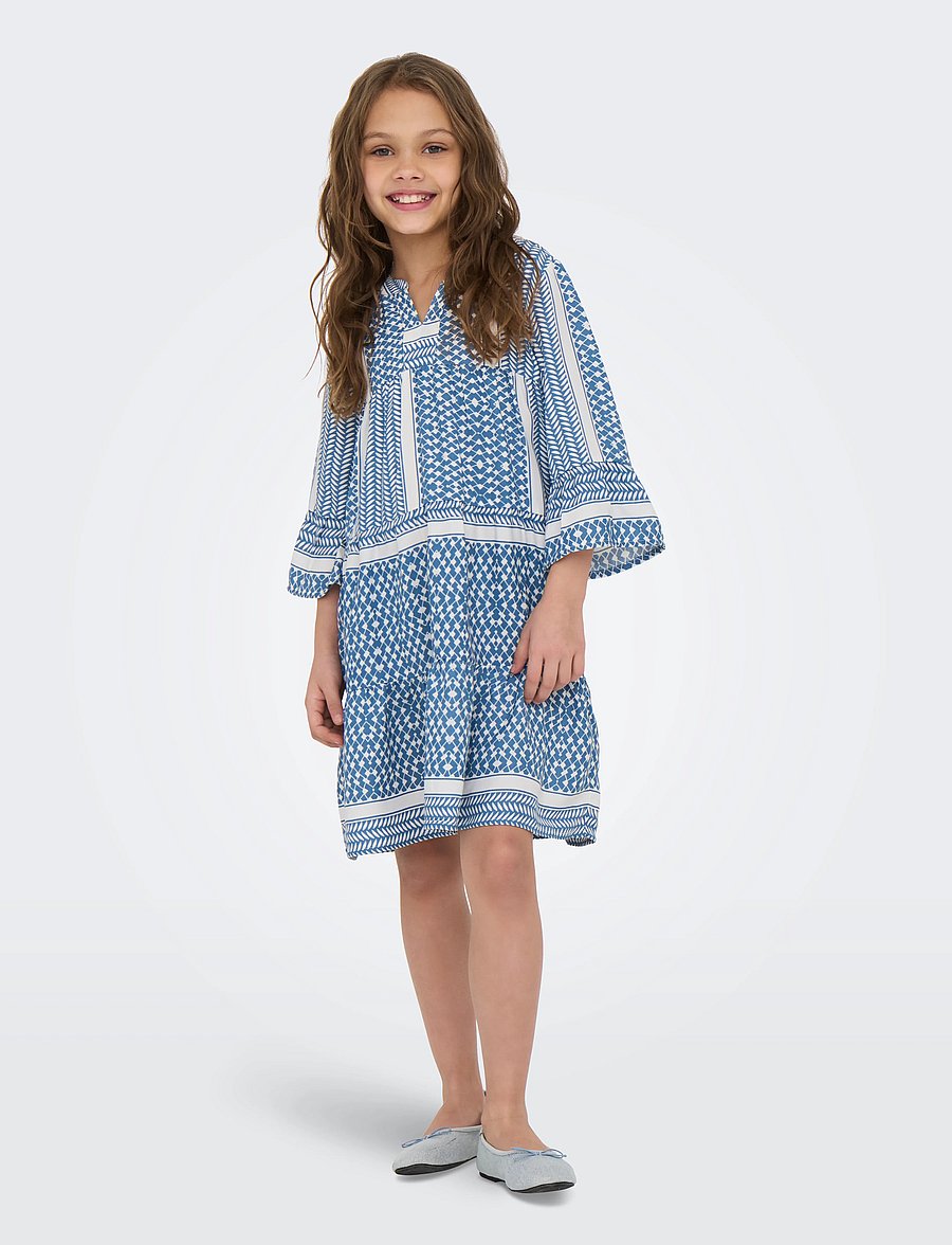 Kids Only - KOGALBERTE LIFE 3/4 DRESS PTM - langärmelige freizeitkleider - coronet blue - 0