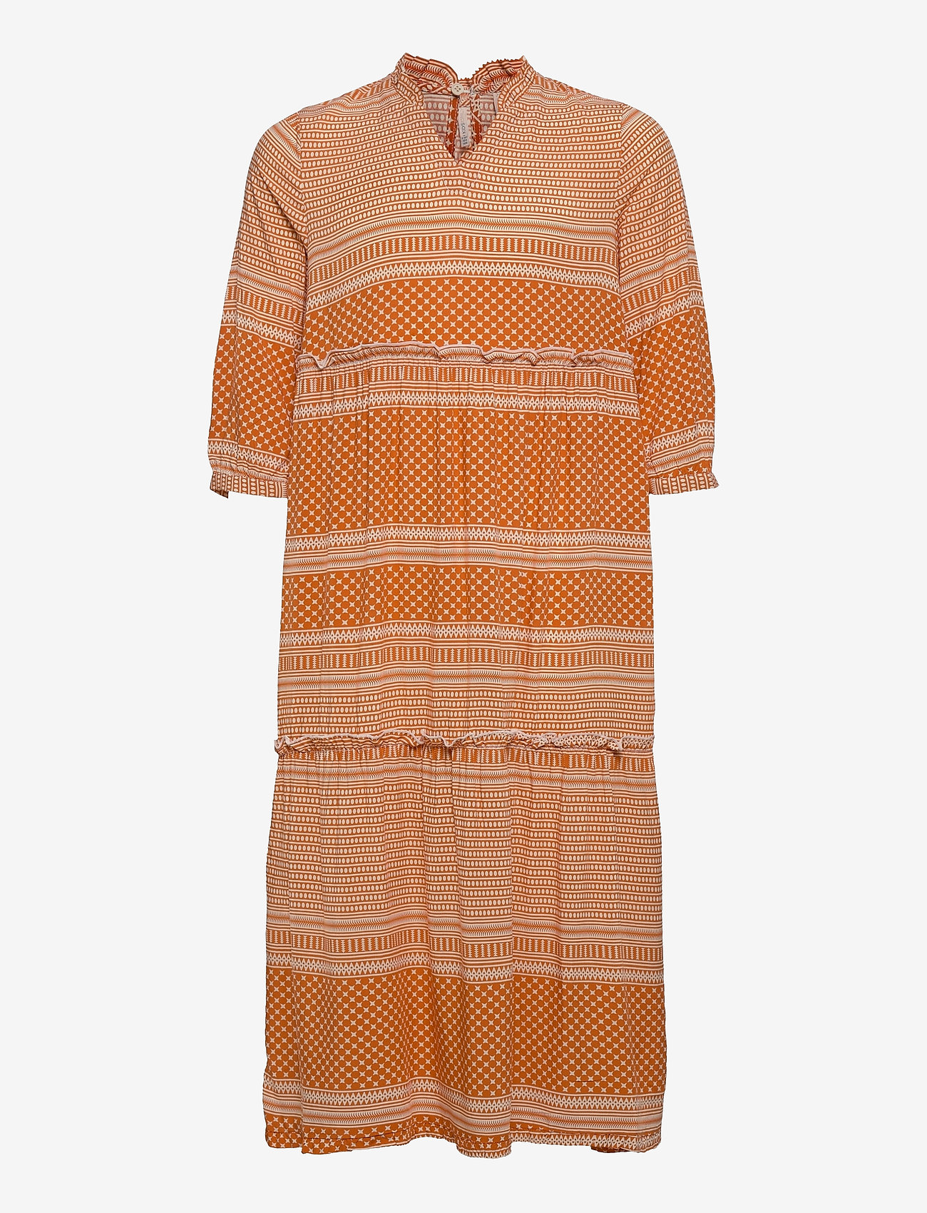 Kids Only - KONELLA 3/4 MIDI DRESS CP WVN - ecru - 0