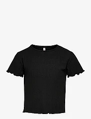Kids Only - KOGNELLA S/S O-NECK TOP NOOS JRS - kortærmede t-shirts - black - 0
