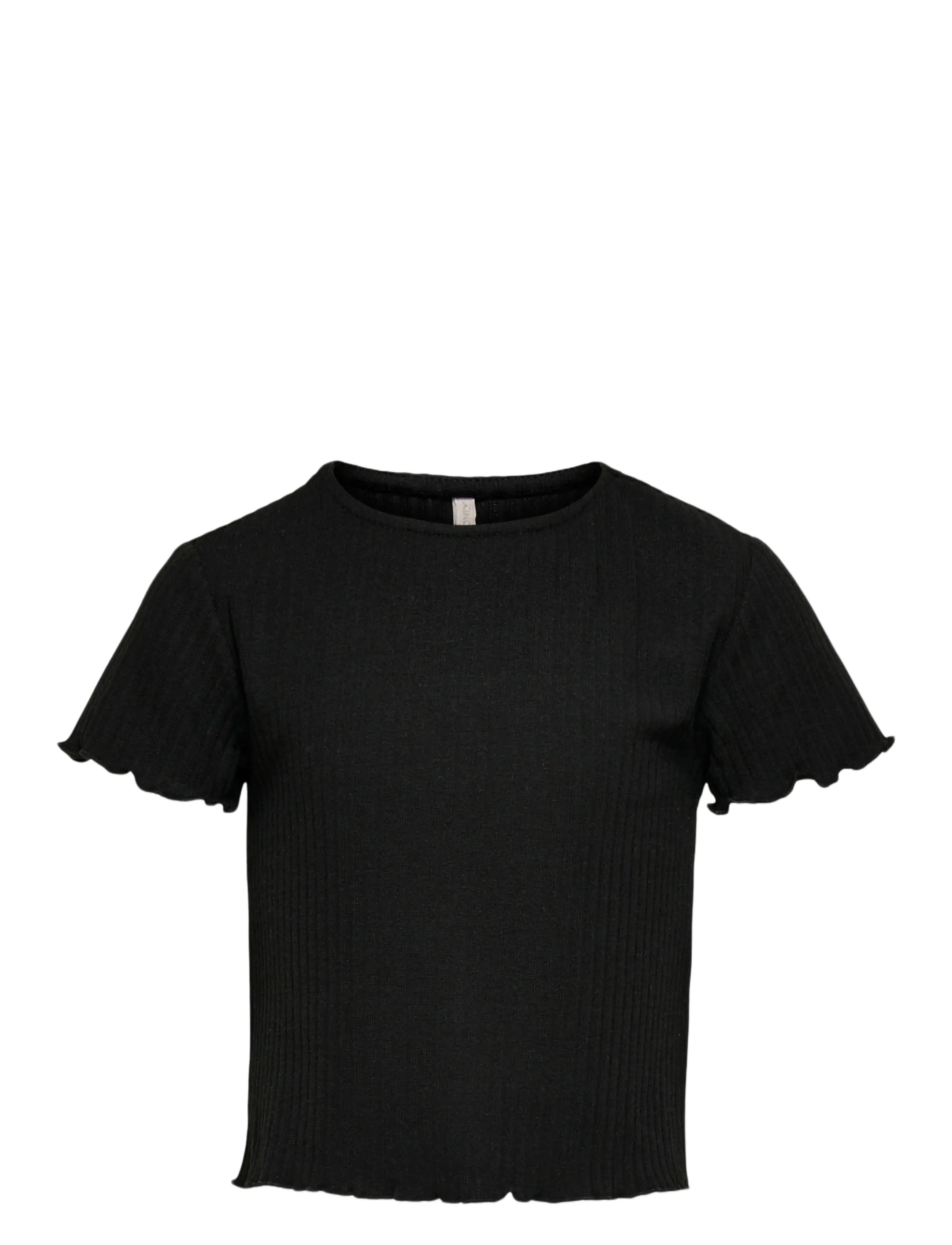 Kids Only KOGNELLA S/S O-NECK TOP NOOS JRS - Oberteile - BLACK / black