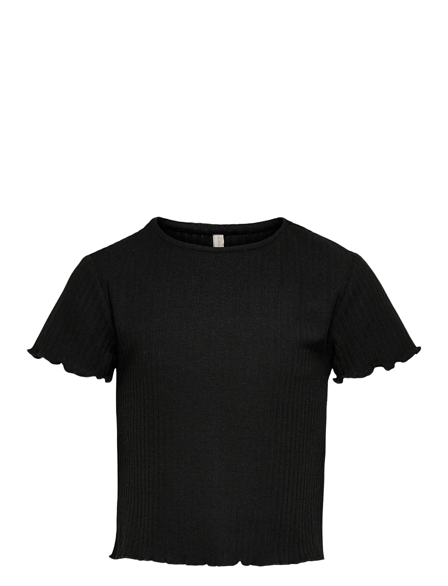 Kids Only - KOGNELLA S/S O-NECK TOP NOOS JRS - lühikeste varrukatega t-särgid - black - 1