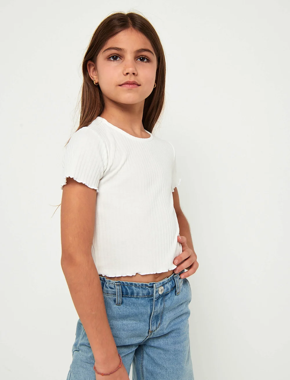 Kids Only - KOGNELLA S/S O-NECK TOP NOOS JRS - kortærmede t-shirts - cloud dancer - 0