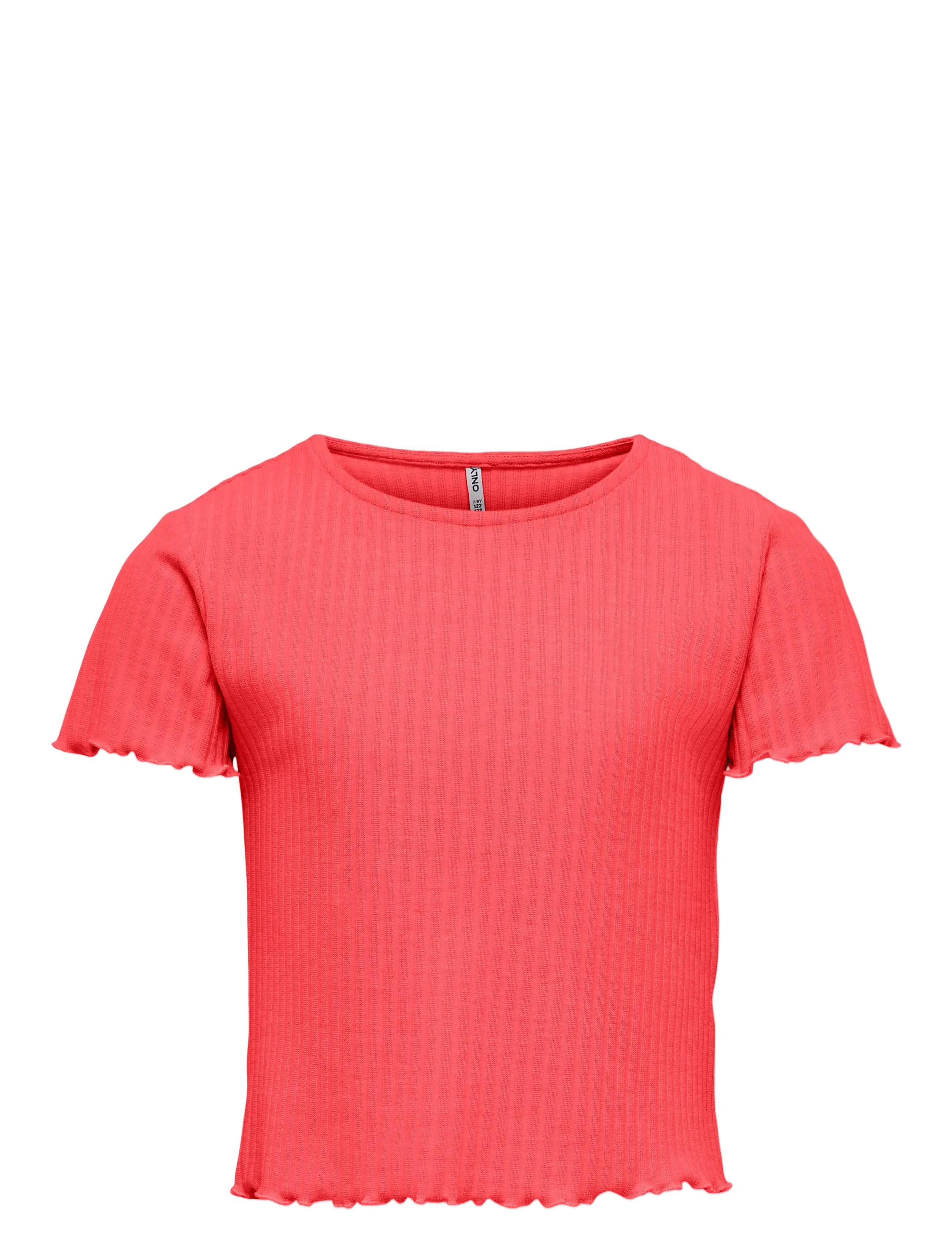 Kids Only KOGNELLA S/S O-NECK TOP NOOS JRS - Oberteile - DUBARRY / red