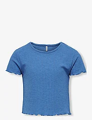 Kids Only - KOGNELLA S/S O-NECK TOP NOOS JRS - short-sleeved t-shirts - french blue - 0