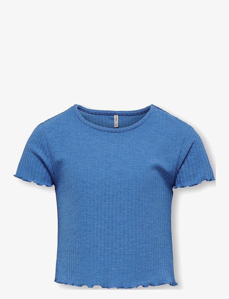 Kids Only - KOGNELLA S/S O-NECK TOP NOOS JRS - kurzärmelige - french blue - 1