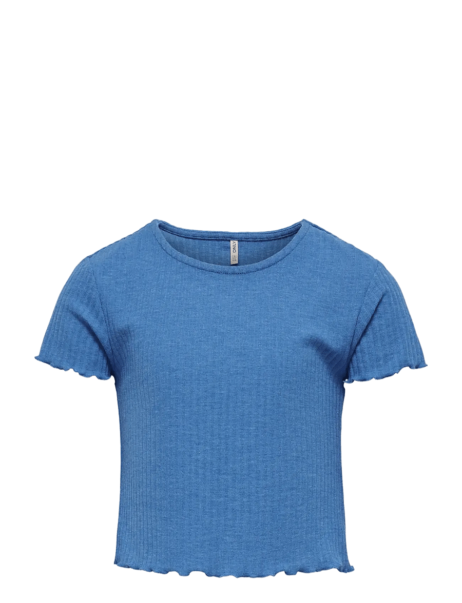 Kids Only - KOGNELLA S/S O-NECK TOP NOOS JRS - kortærmede t-shirts - french blue - 1
