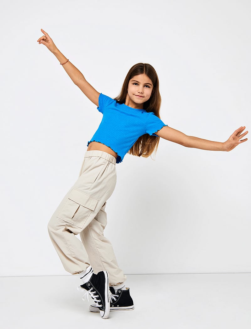 Kids Only - KOGNELLA S/S O-NECK TOP NOOS JRS - kurzärmelige - french blue - 0