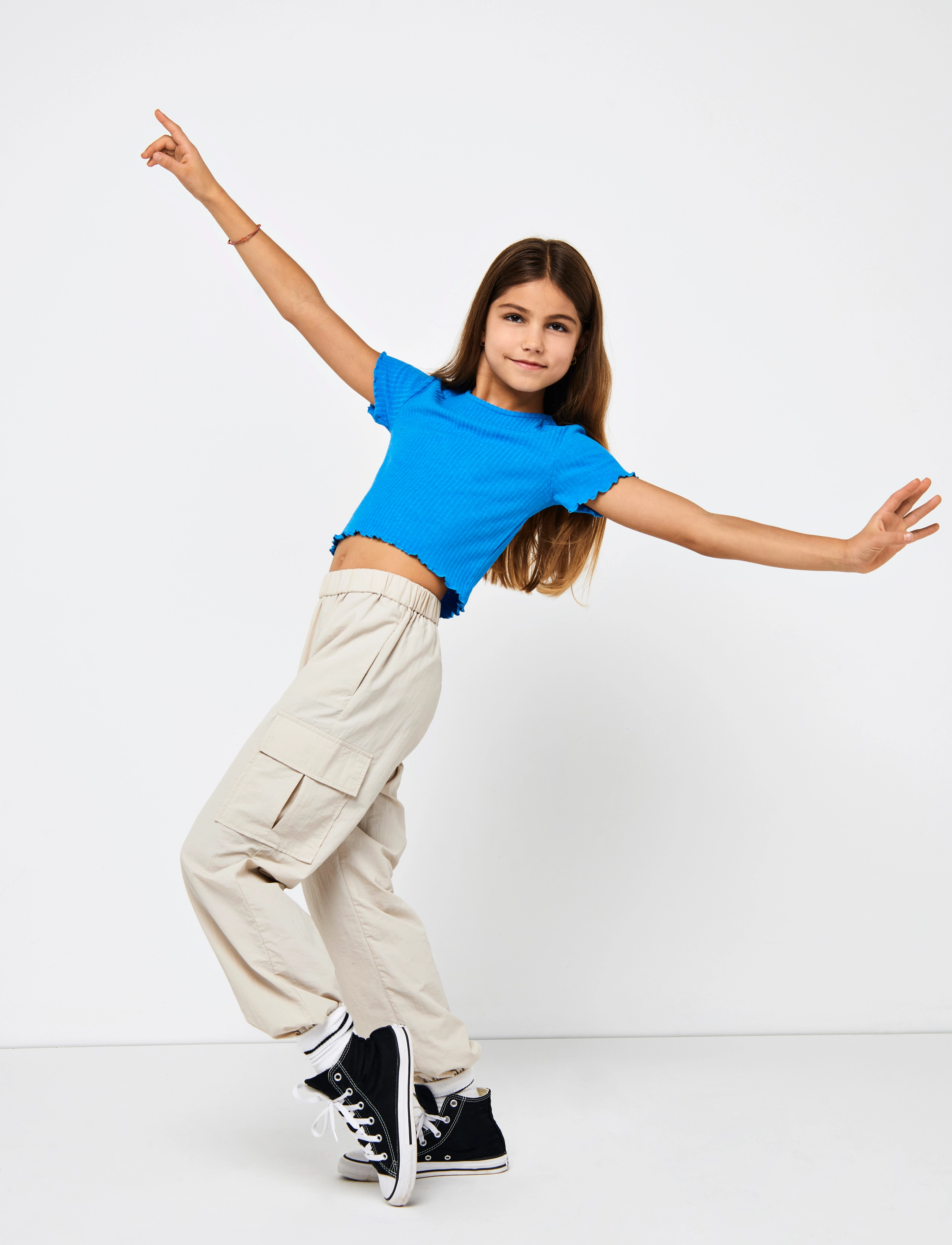 Kids Only KOGNELLA S/S O-NECK TOP NOOS JRS - Kortærmede T-shirts - FRENCH BLUE / blue