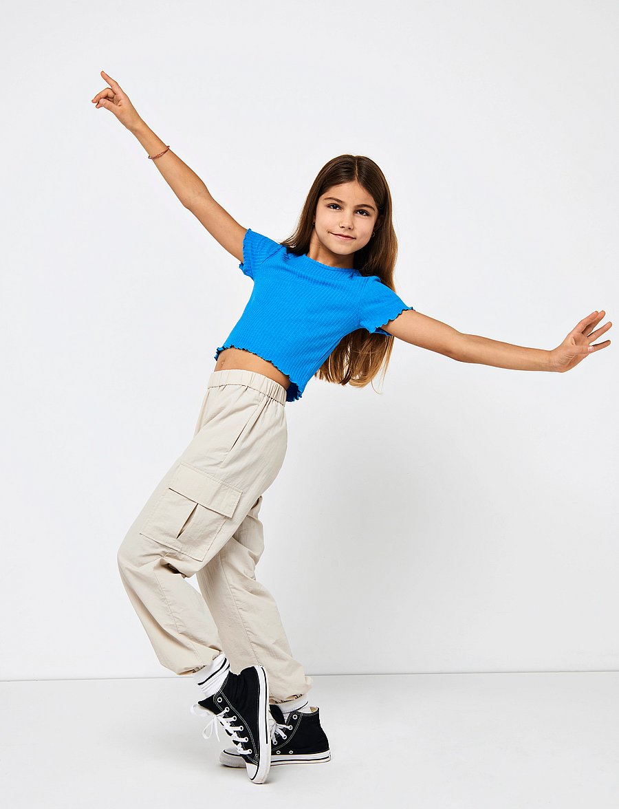 Kids Only - KOGNELLA S/S O-NECK TOP NOOS JRS - kortærmede t-shirts - french blue - 0