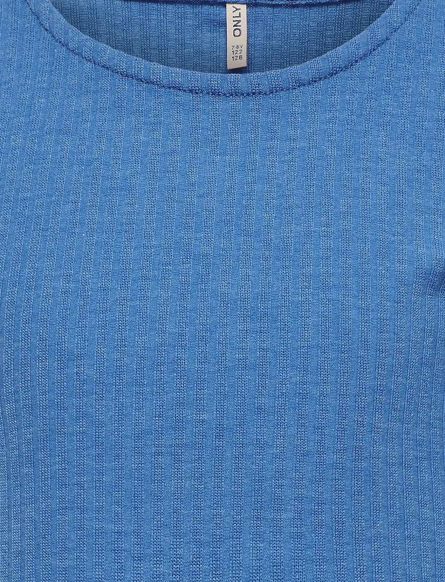 Kids Only - KOGNELLA S/S O-NECK TOP NOOS JRS - kortærmede t-shirts - french blue - 3