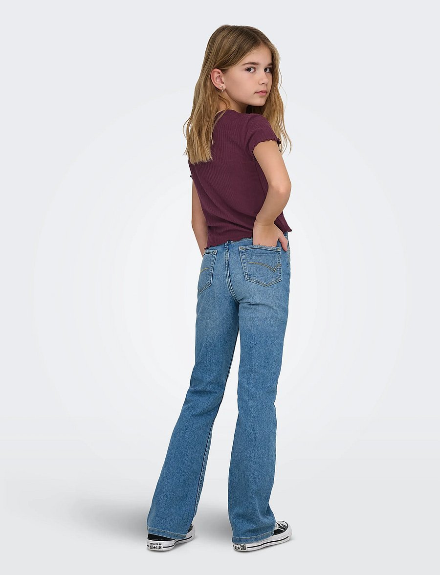 Kids Only - KOGNELLA S/S O-NECK TOP NOOS JRS - kortærmede t-shirts - mauve wine - 3