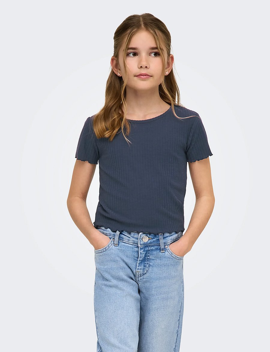 Kids Only - KOGNELLA S/S O-NECK TOP NOOS JRS - kurzärmelige - ombre blue - 0