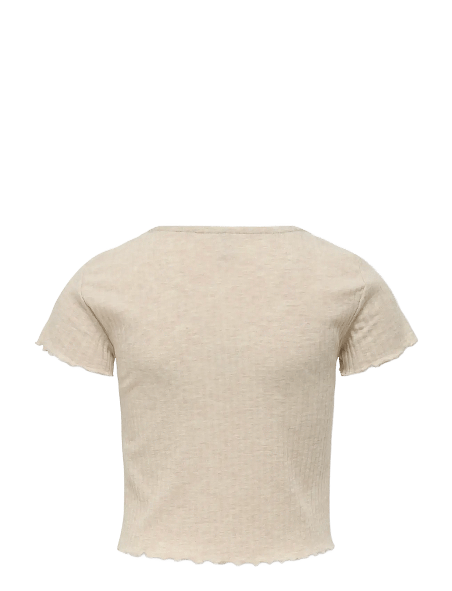 Kids Only - KOGNELLA S/S O-NECK TOP NOOS JRS - kortermede t-skjorter - pumice stone - 2