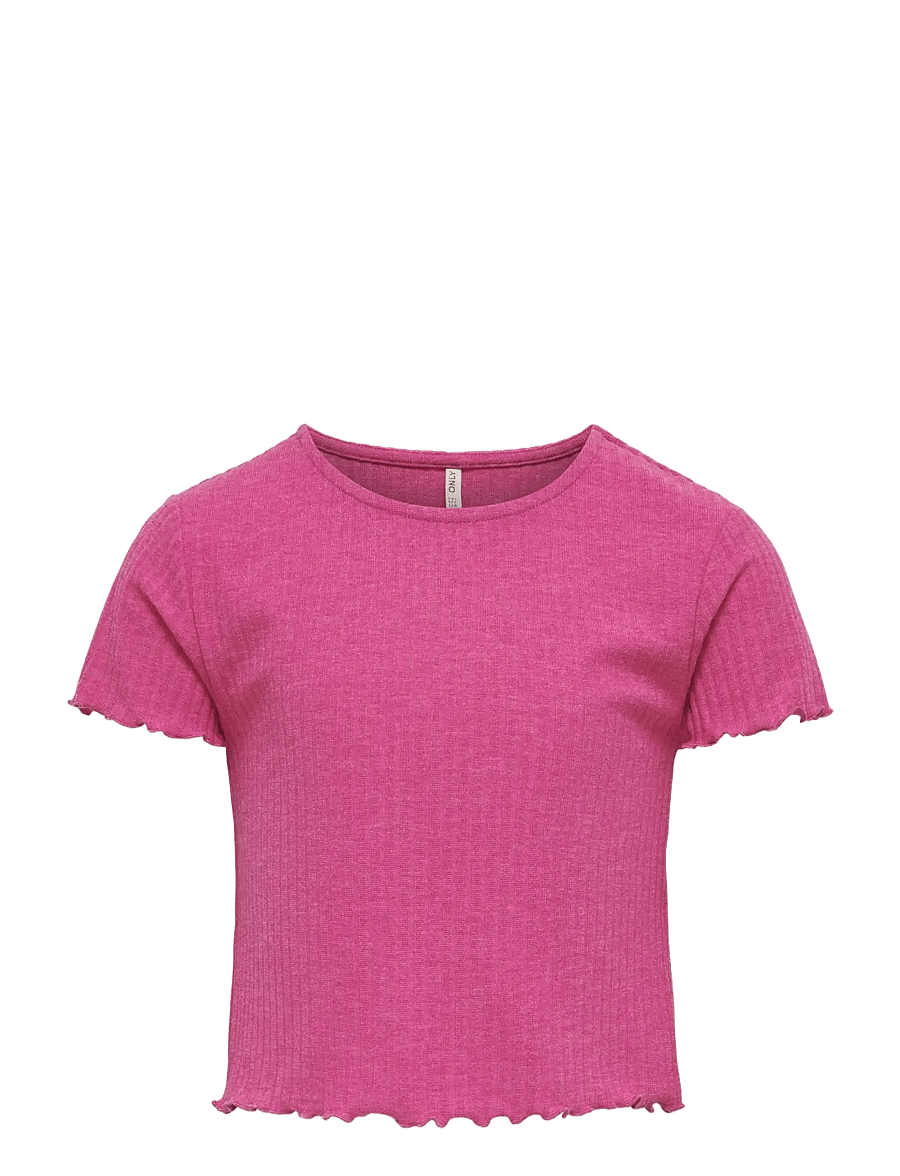 Kids Only - KOGNELLA S/S O-NECK TOP NOOS JRS - t-shirts à manches courtes - raspberry rose - 1