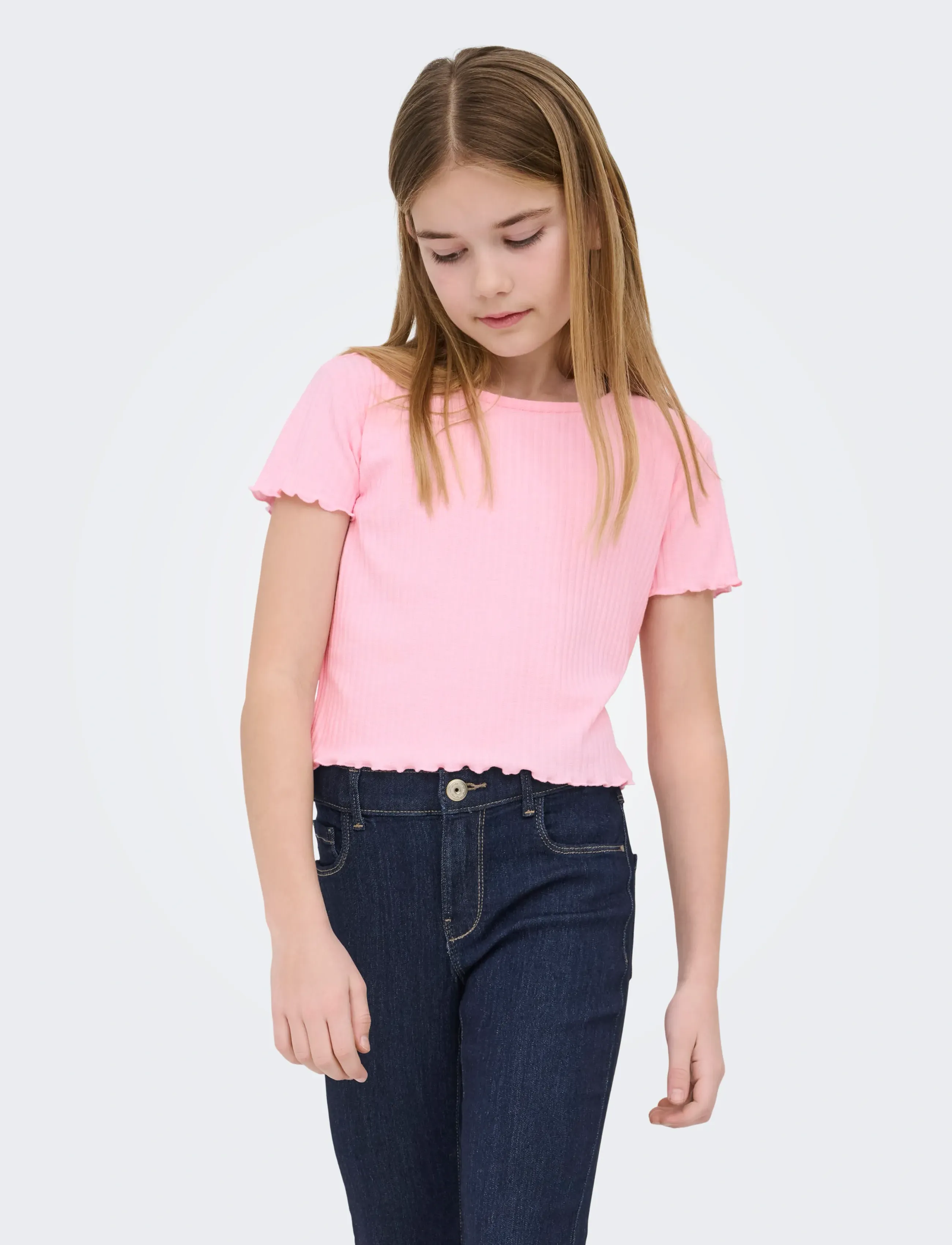 Kids Only Kognella S/S O-Neck Top Noos Jrs, 146-152, Pink, T-Shirts > Kortærmede, Børn