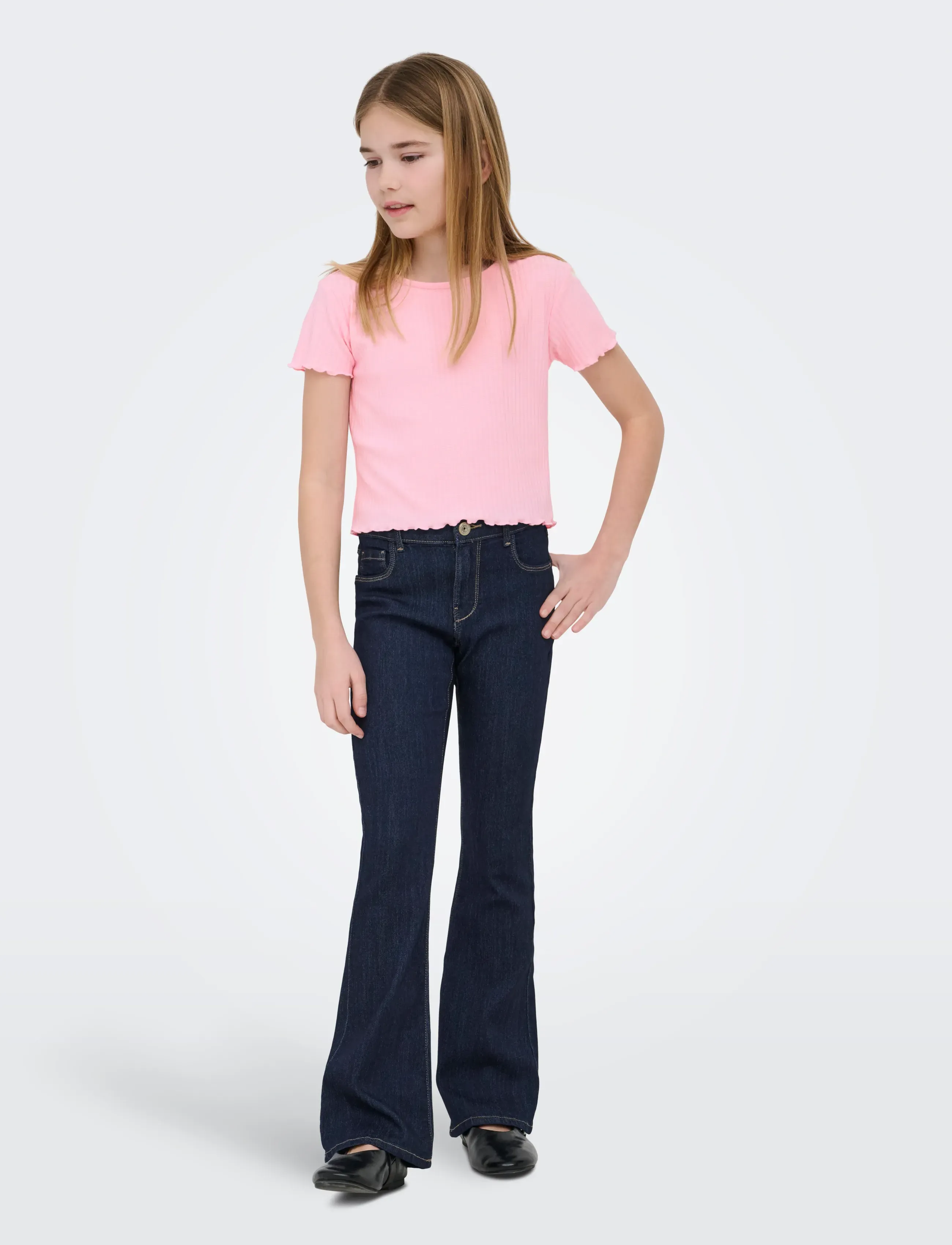Kids Only - KOGNELLA S/S O-NECK TOP NOOS JRS - kortærmede t-shirts - romance rose - 4