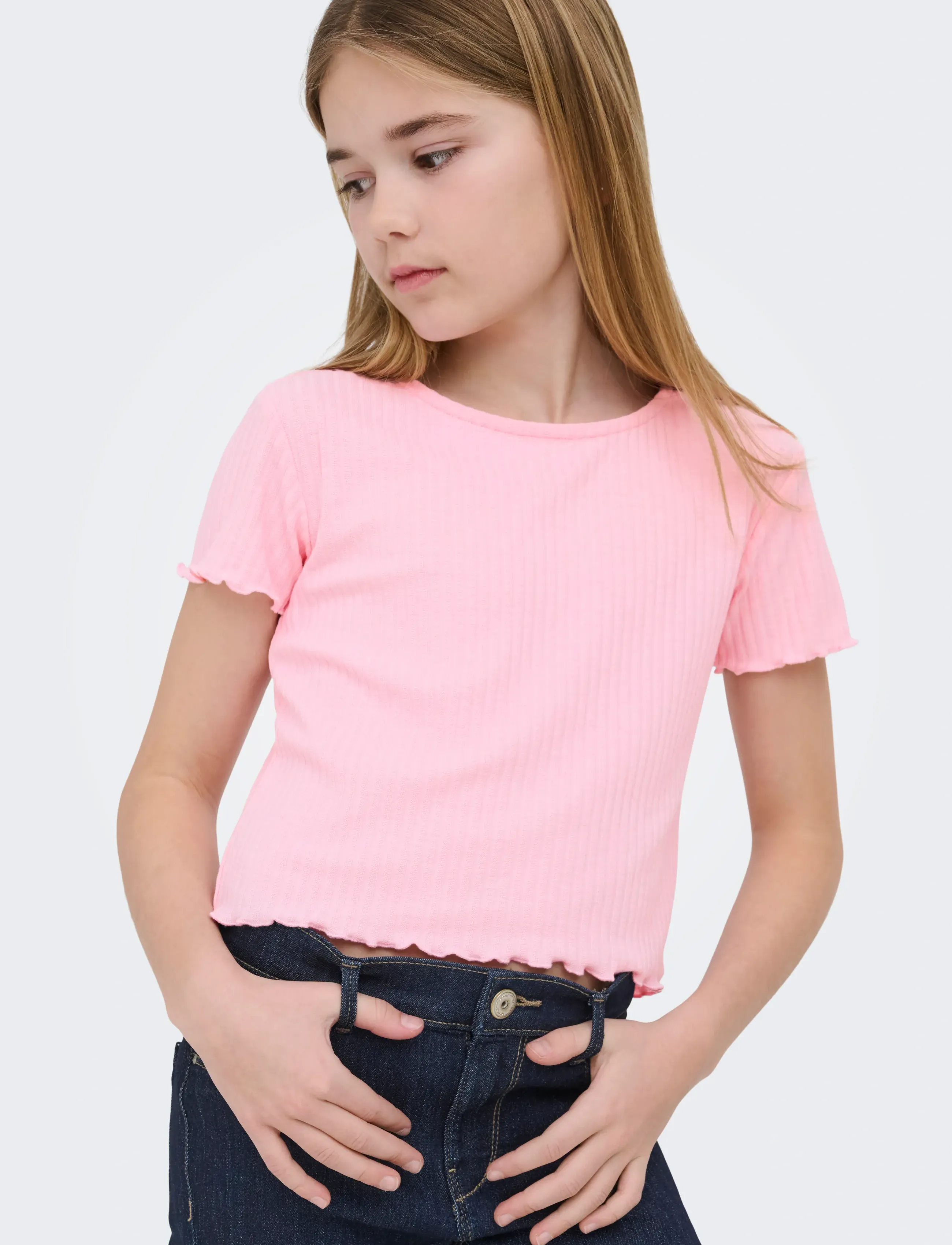 Kids Only - KOGNELLA S/S O-NECK TOP NOOS JRS - kortærmede t-shirts - romance rose - 5
