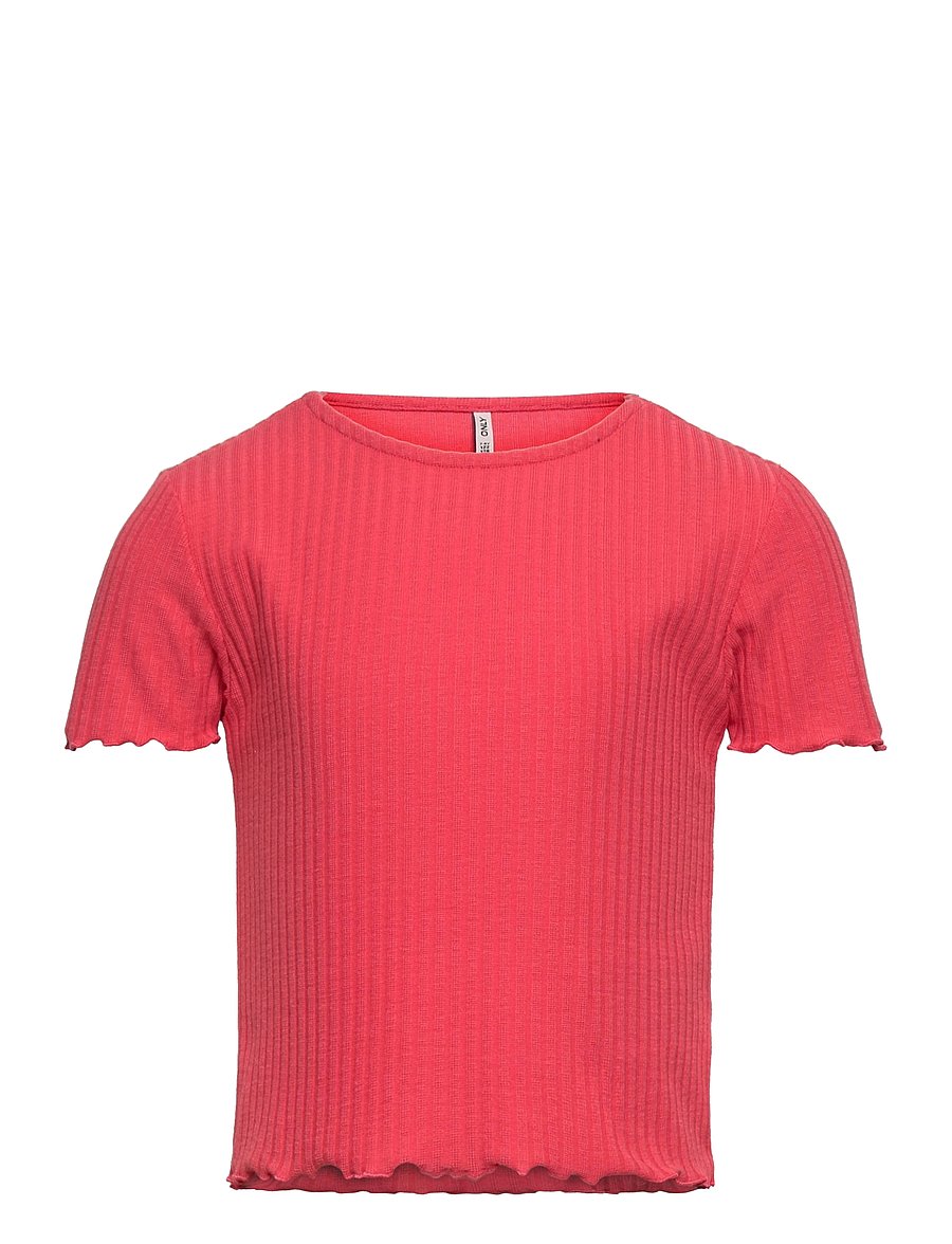 Kids Only - KOGNELLA S/S O-NECK TOP NOOS JRS - kortærmede t-shirts - sugar coral - 0