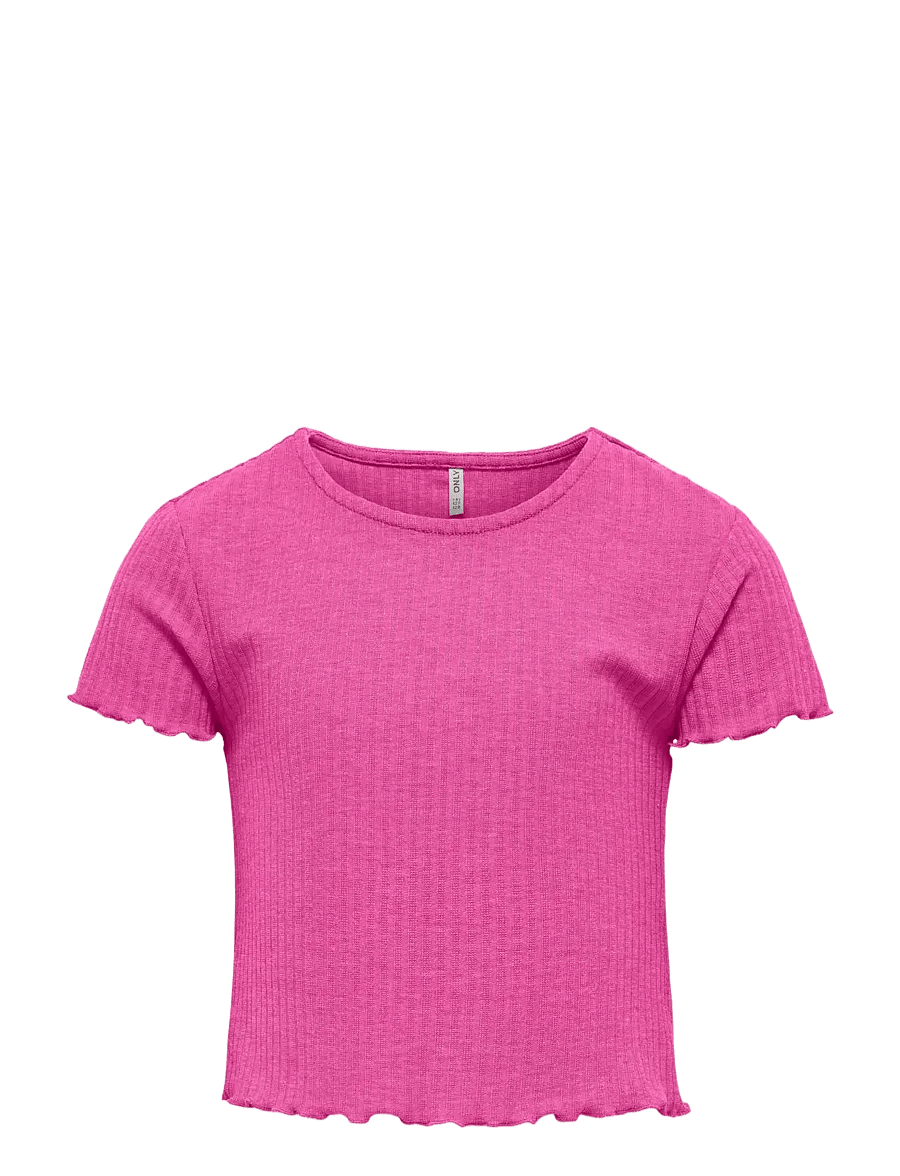 Kids Only - KOGNELLA S/S O-NECK TOP NOOS JRS GRL - kortærmede t-shirts - super pink - 0