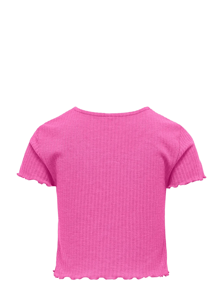 Kids Only - KOGNELLA S/S O-NECK TOP NOOS JRS GRL - kortærmede t-shirts - super pink - 1