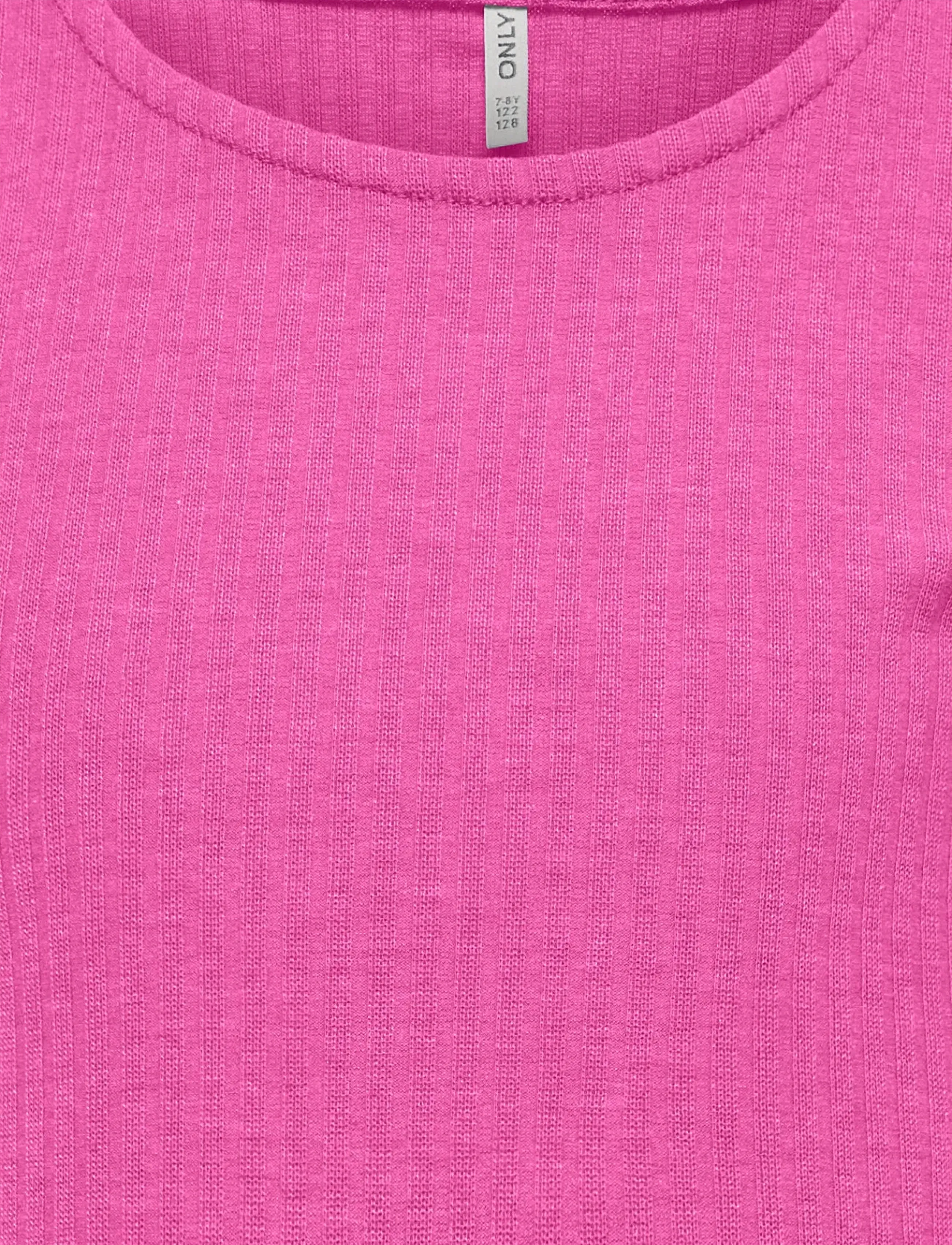 Kids Only - KOGNELLA S/S O-NECK TOP NOOS JRS GRL - höstkläder - super pink - 2