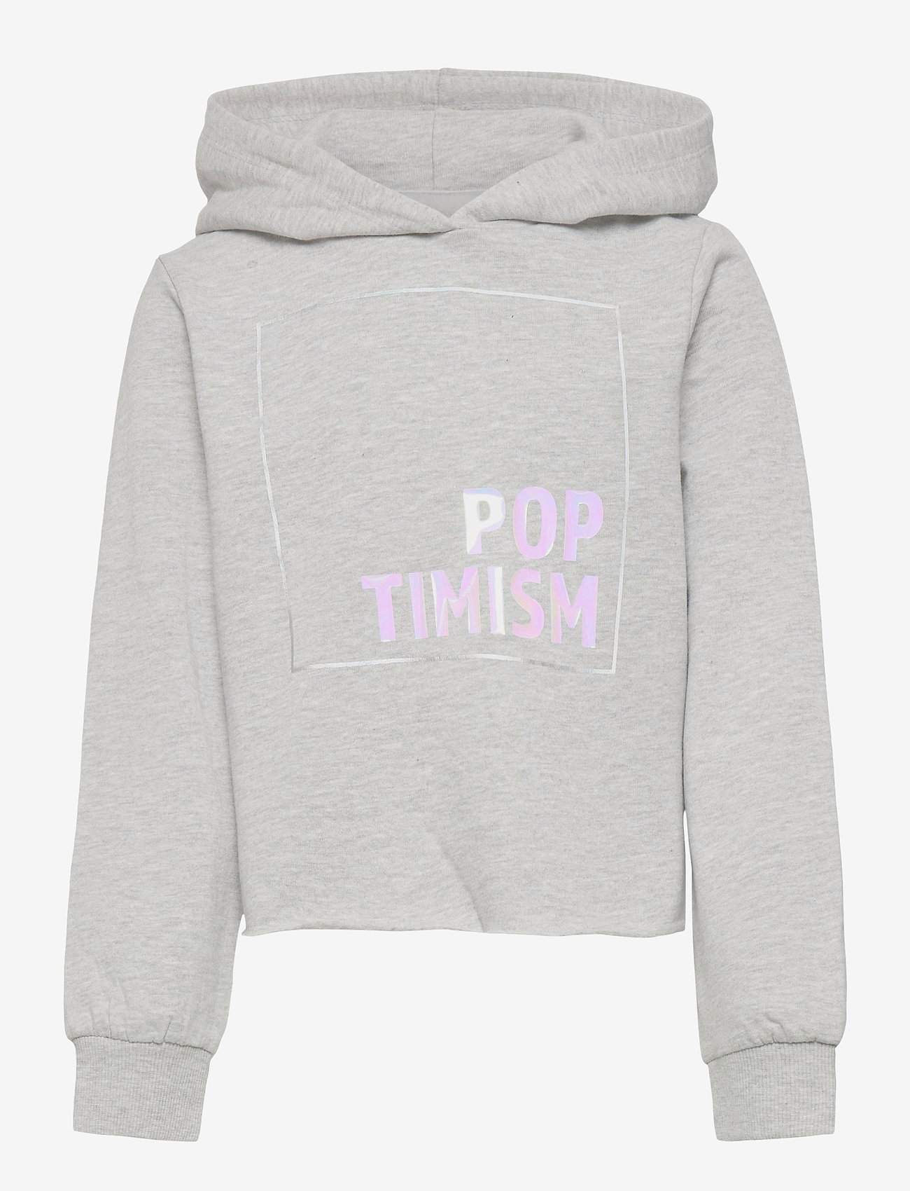 Kids Only - KONKAMILLA L/S SHORT HOOD SWT - light grey melange - 0