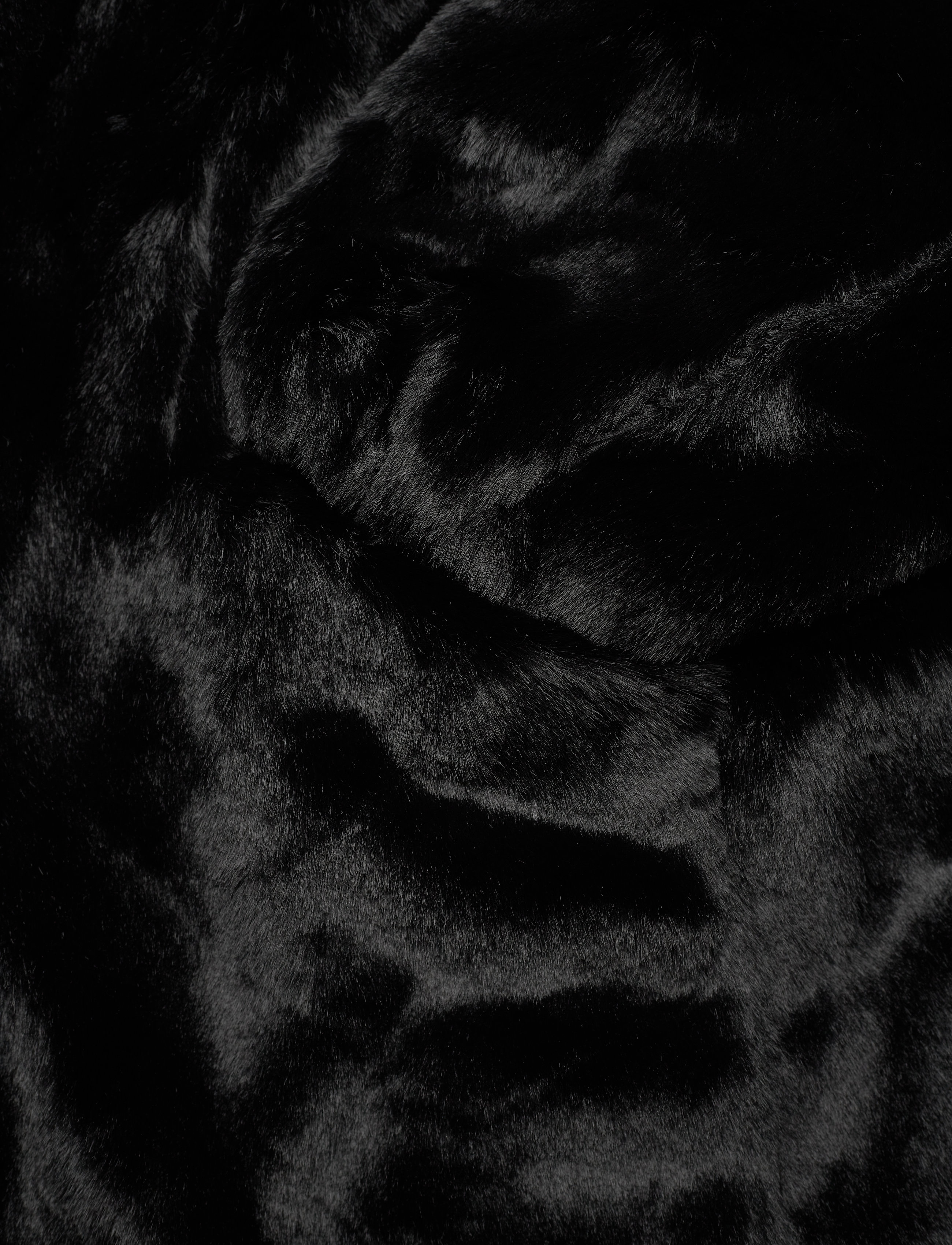 Kids Only - KONMALOU FAUX FUR HOOD COAT CP OTW - black - 3