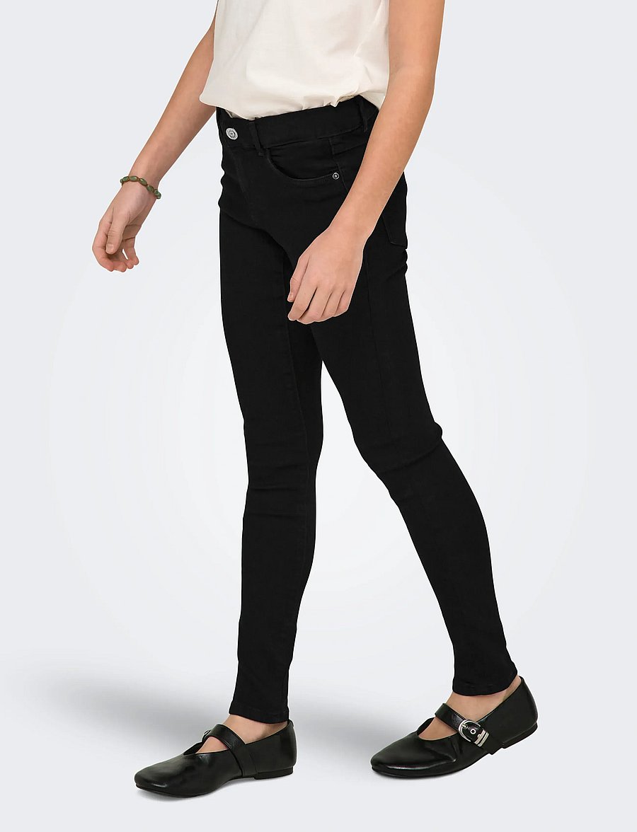 Kids Only - KONRAIN REG SKINNY JEANS CRY6060 NOOS - jeans skinny - black - 0