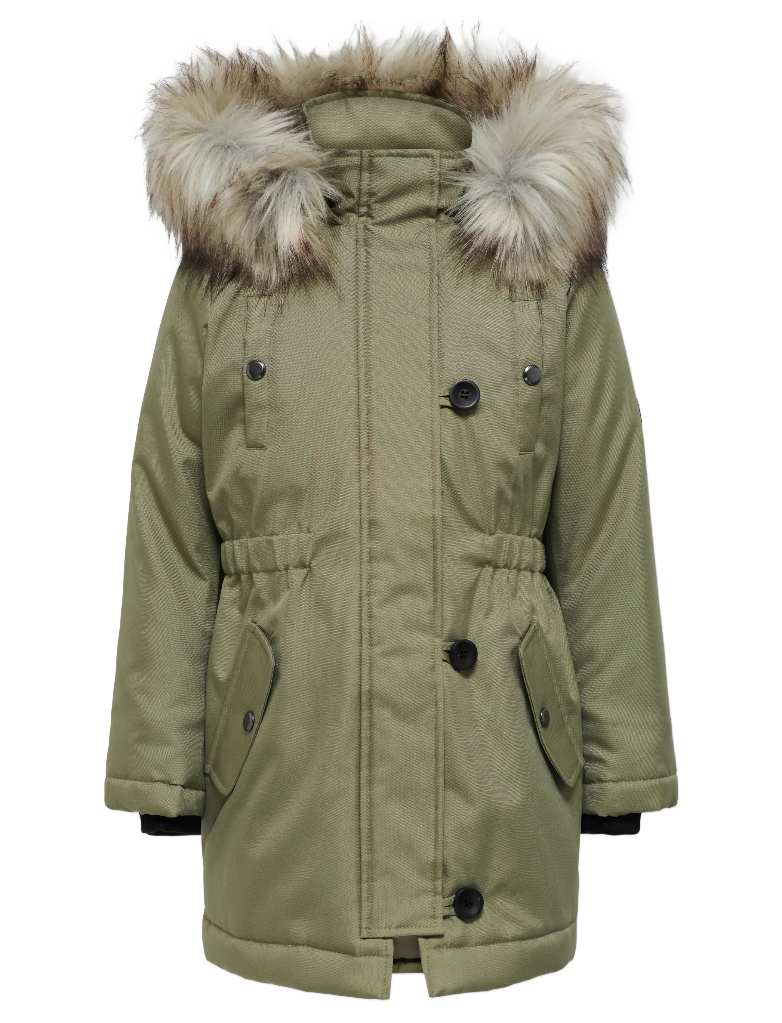 Kids Only Kogiris Life Fur Parka Otw Noos, 128, Jackets & Coats, Grün - Jackets, Kinder