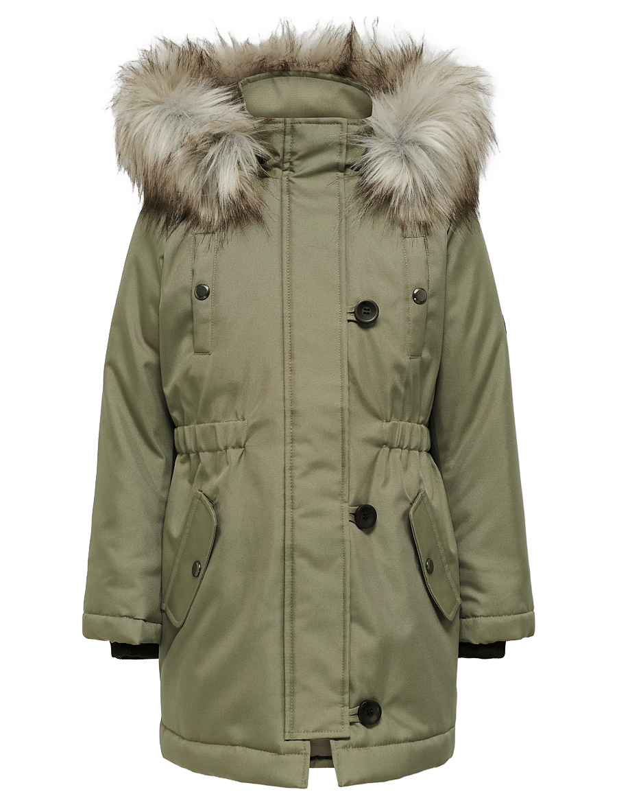 Kids Only - KOGIRIS LIFE FUR PARKA OTW NOOS - parkas - aloe - 0