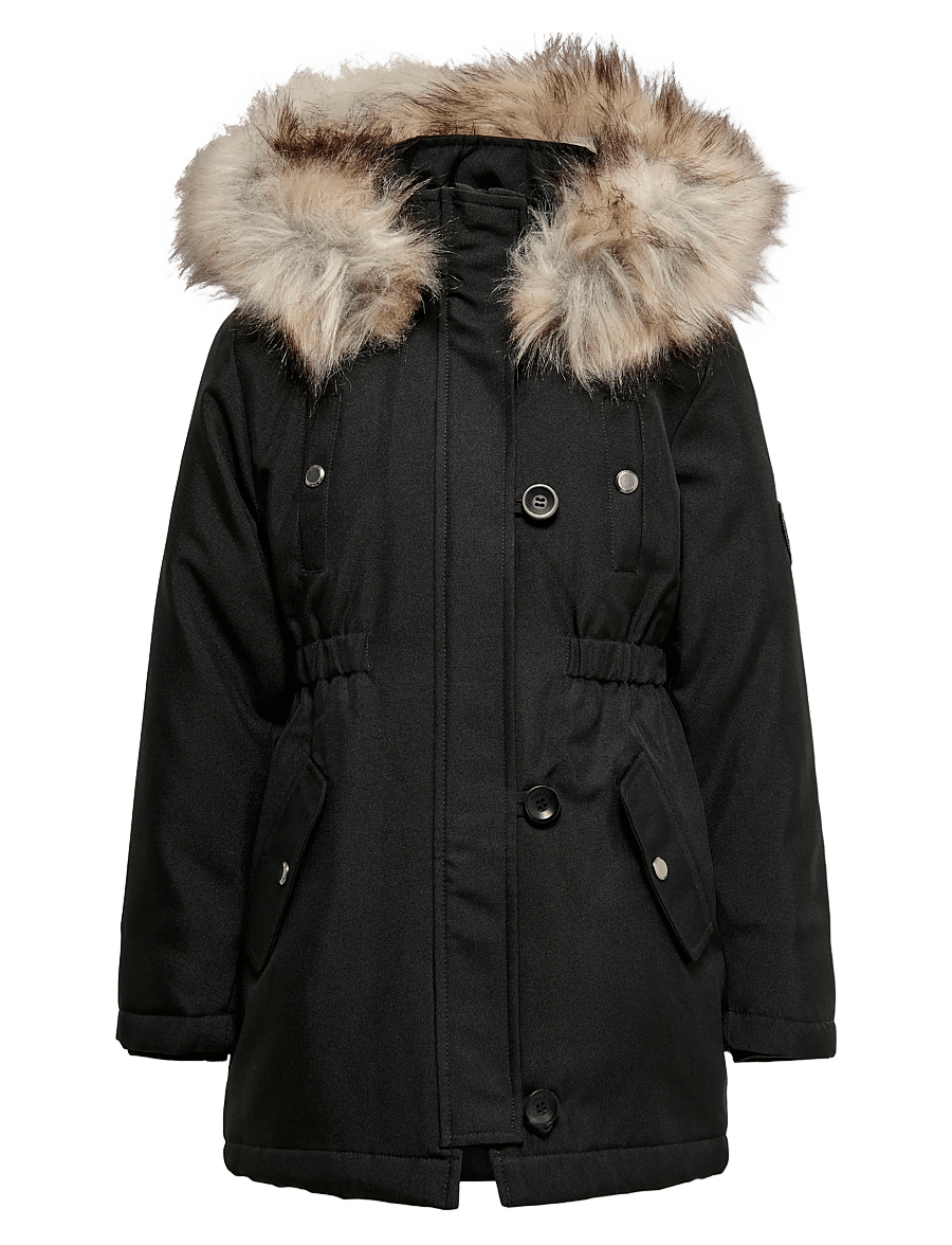 Kids Only - KOGIRIS LIFE FUR PARKA OTW NOOS - parkas - black - 1