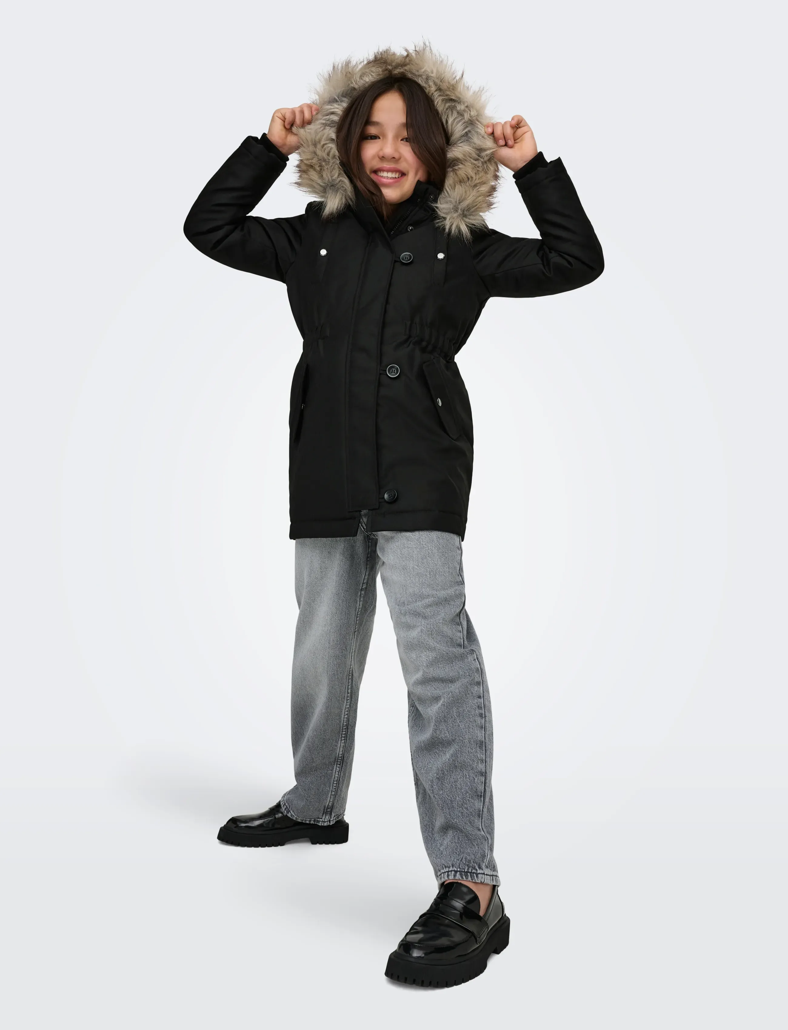 Kids Only - KOGIRIS LIFE FUR PARKA OTW NOOS - parkas - black - 4