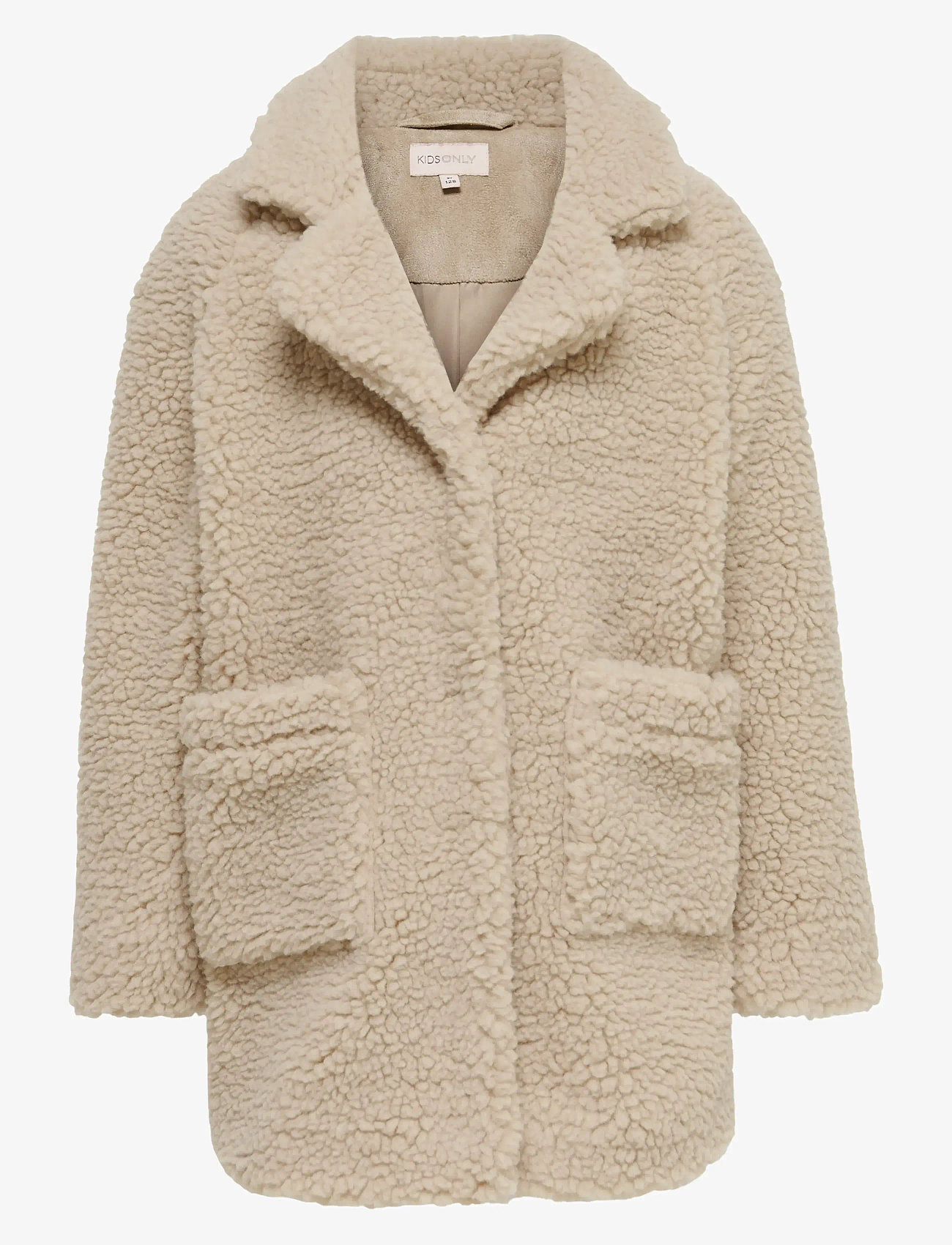 Kids Only - KOGNEWAURELIA SHERPA COAT OTW - kunstkarusnahk - cuban sand - 1