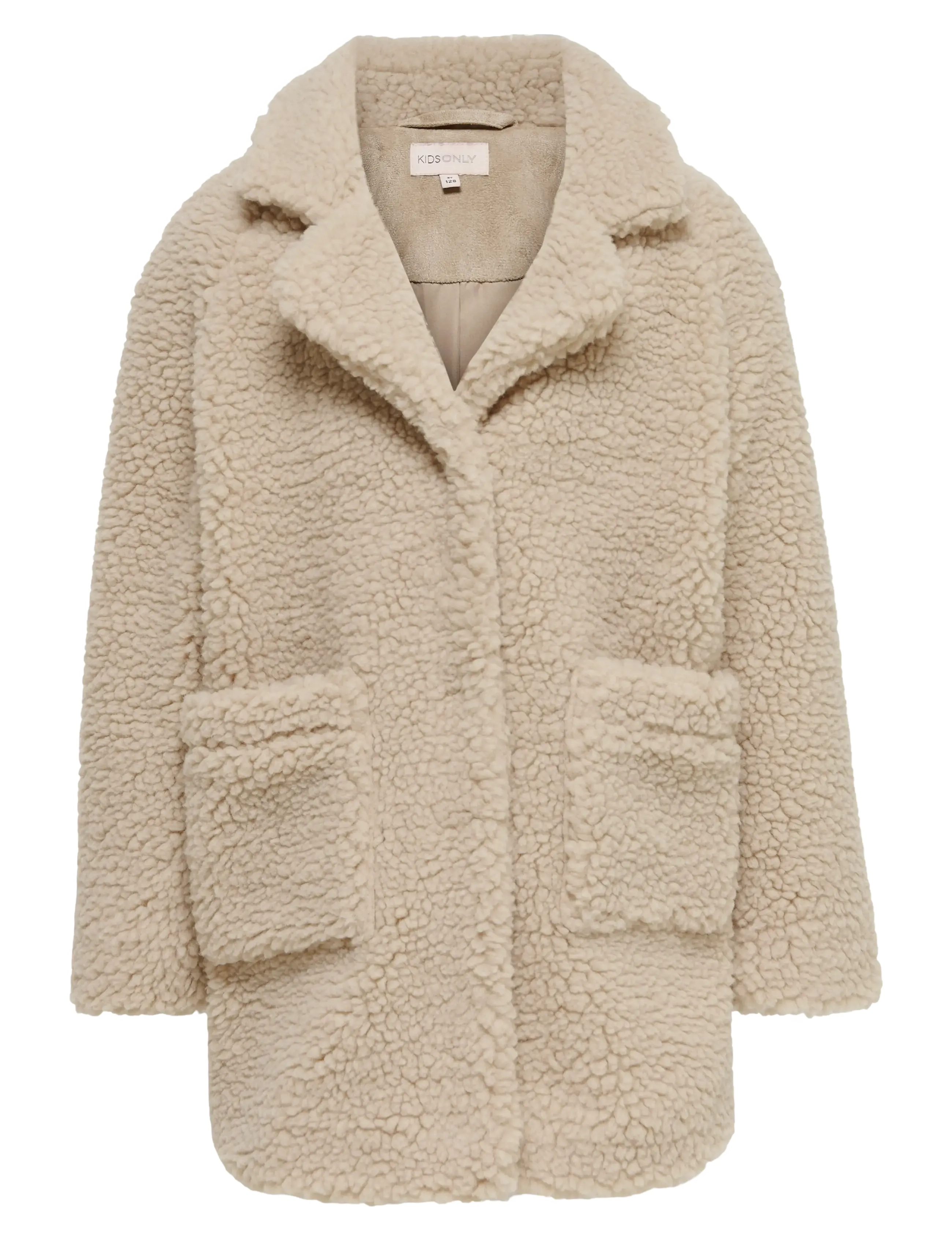 Kids Only KOGNEWAURELIA LIFE SHERPA COAT OTW - Õueriided - CUBAN SAND / cream