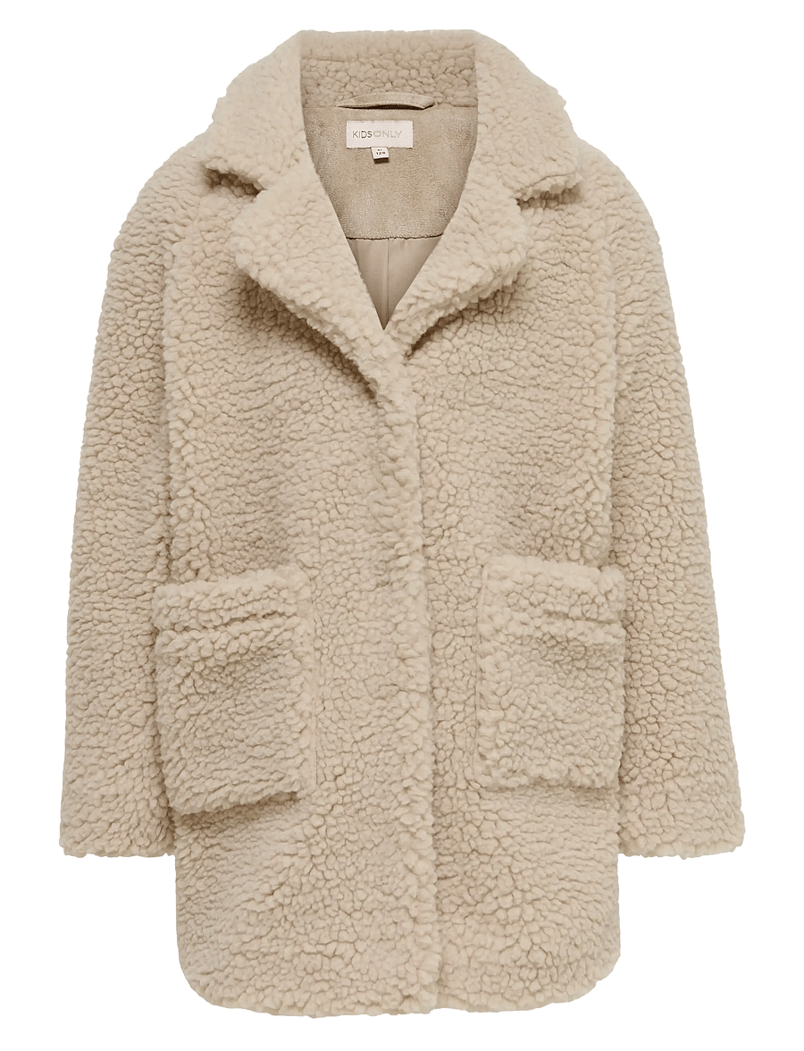 Kids Only - KOGNEWAURELIA LIFE SHERPA COAT OTW - kunstkarusnahk - cuban sand - 1