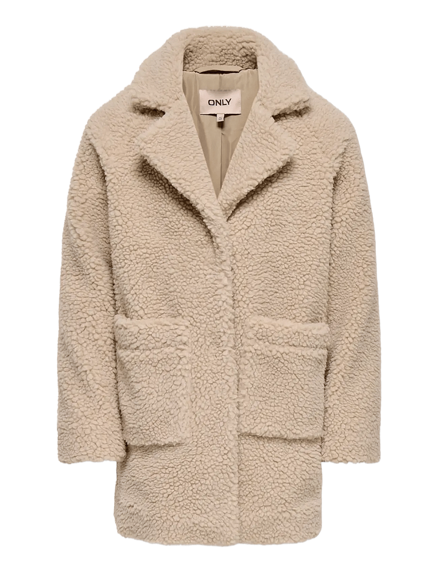 Kids Only - KOGNEWAURELIA LIFE SHERPA COAT OTW - kunstkarusnahk - cuban sand - 1