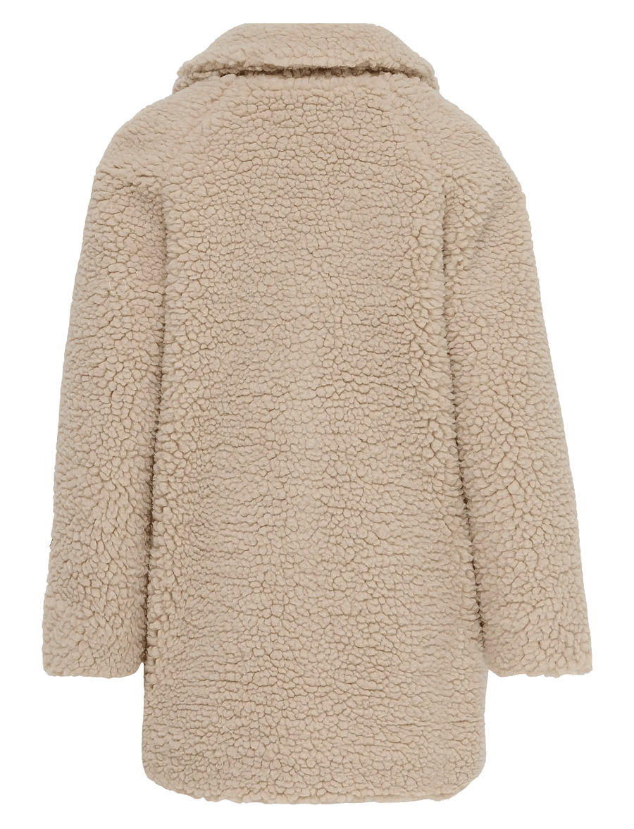 Kids Only - KOGNEWAURELIA LIFE SHERPA COAT OTW - kunstkarusnahk - cuban sand - 2