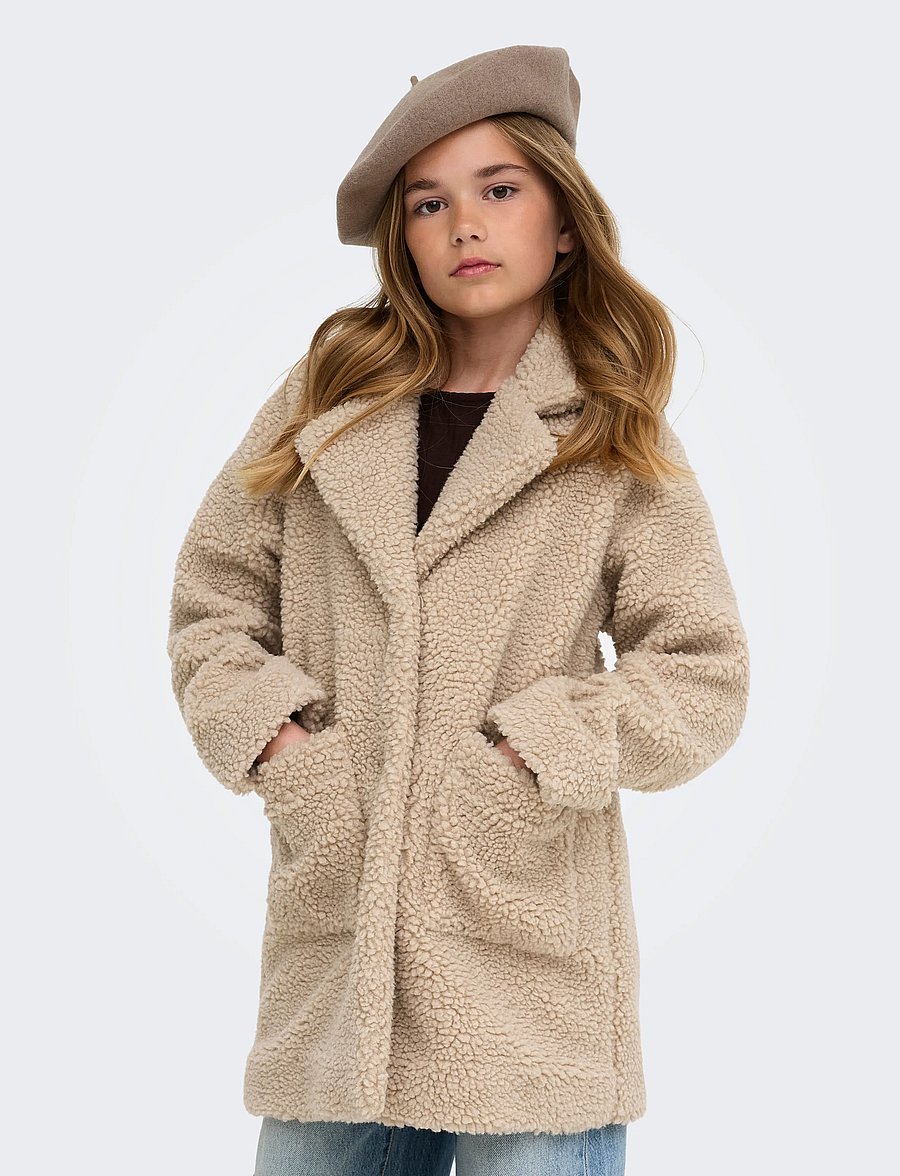 Kids Only - KOGNEWAURELIA LIFE SHERPA COAT OTW - faux fur - cuban sand - 0