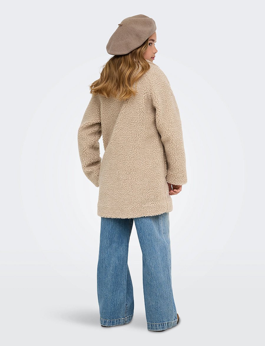 Kids Only - KOGNEWAURELIA LIFE SHERPA COAT OTW - kunstkarusnahk - cuban sand - 3
