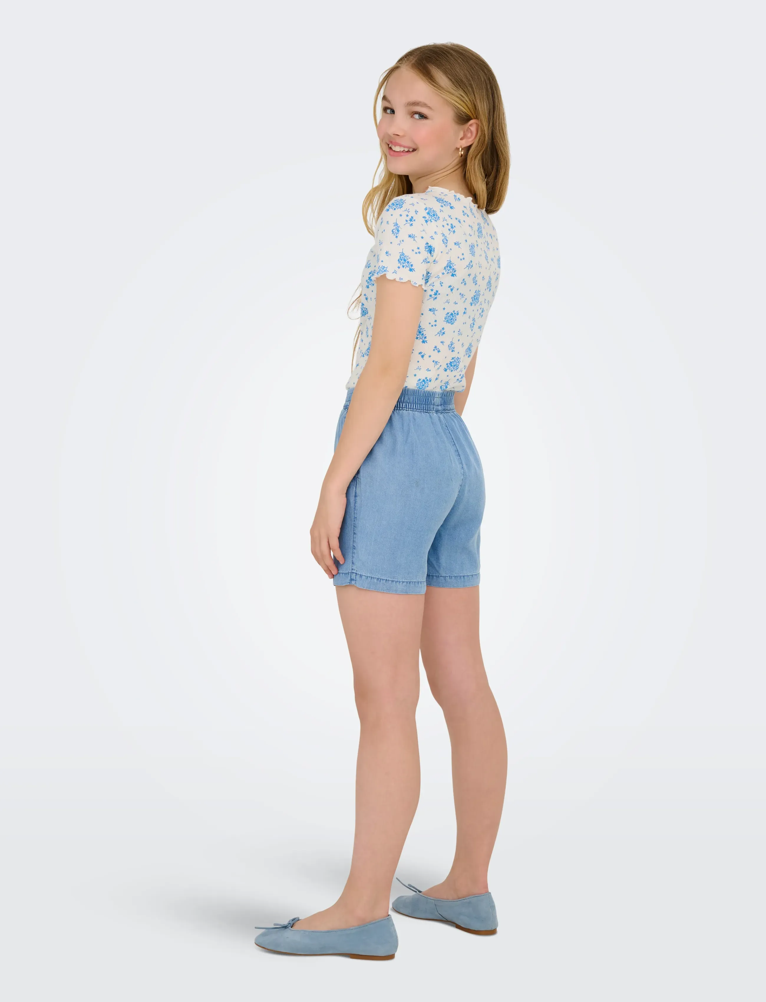 Kids Only - KOGPEMA DNM  SHORTS NOOS - denim shorts - medium blue denim - 3