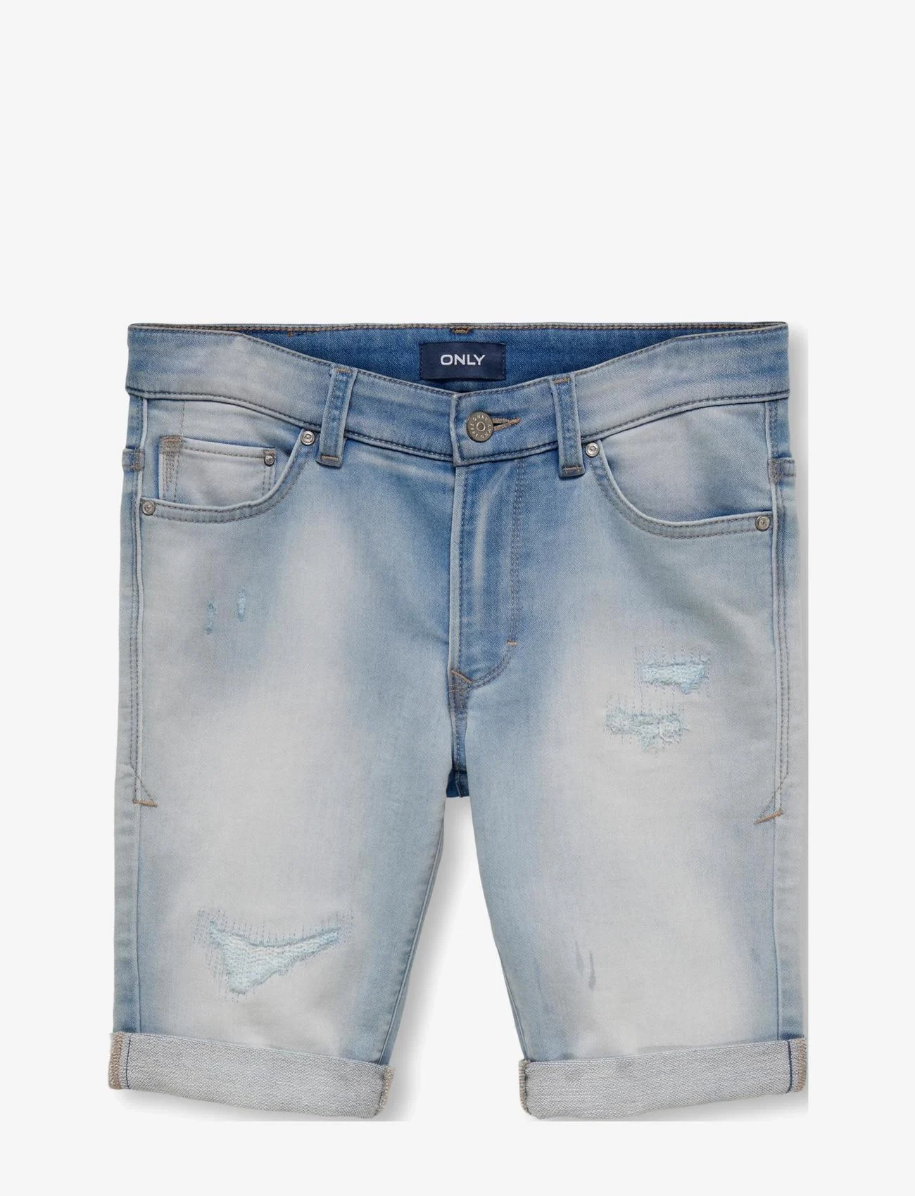 Kids Only - KOBMATT SLIM TURNUP JG SHORTS GEN097 - jeansshorts - light blue denim - 0