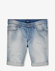 Kids Only - KOBMATT SLIM TURNUP JG SHORTS GEN097 - jeansshorts - light blue denim - 0